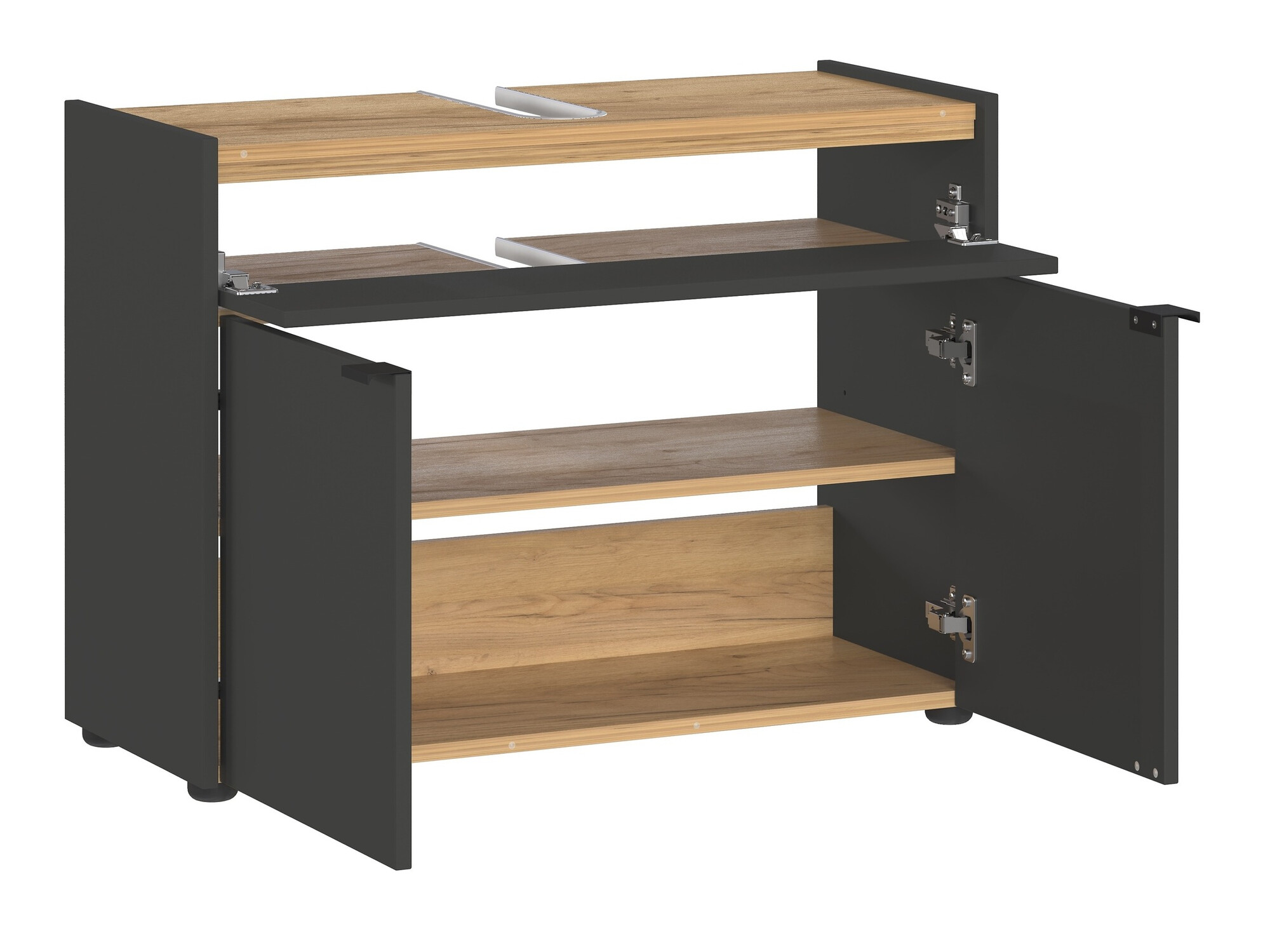 Vannitoakomplekt Ventei 110 (Grafiit + Navarra tamm)