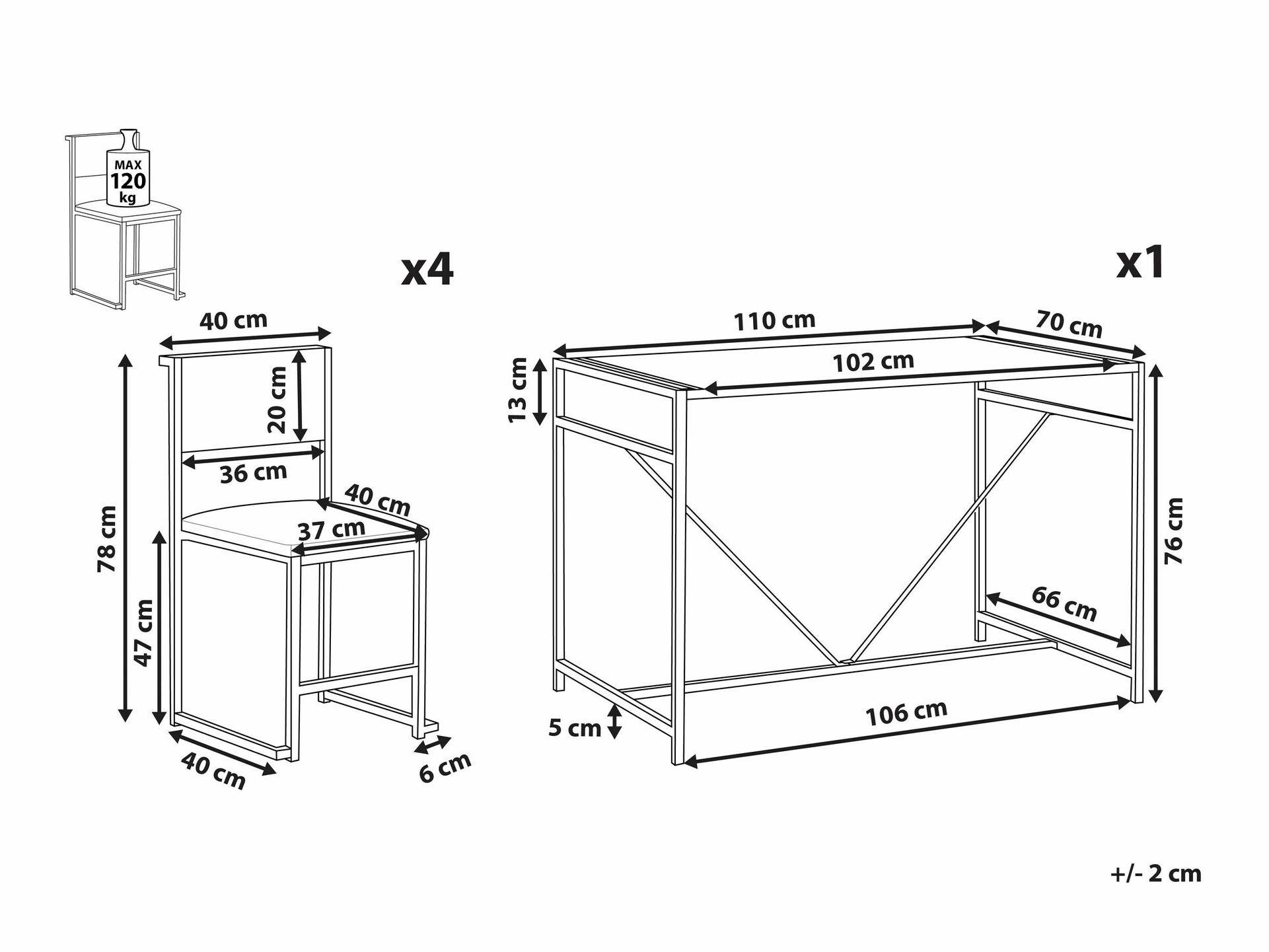 Söögitoakomplekt Berwyn 1761