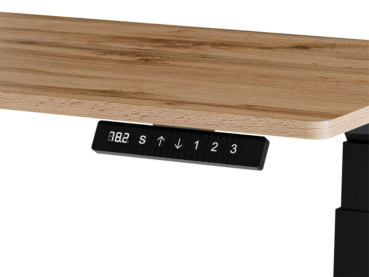 Reguleeritava kõrgusega töölaud Charlotte 194 (Valge + Must)