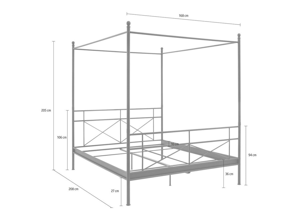 Voodi Denton 1315 (Valge)