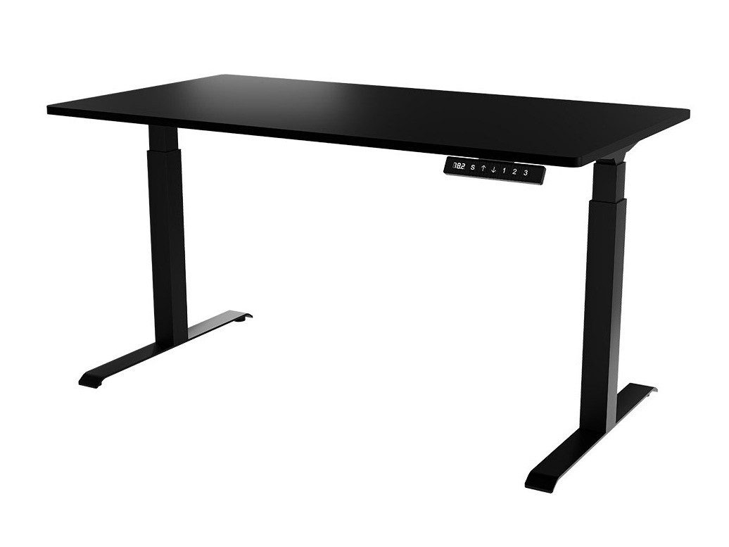 Reguleeritava kõrgusega töölaud Charlotte 195 (Must)