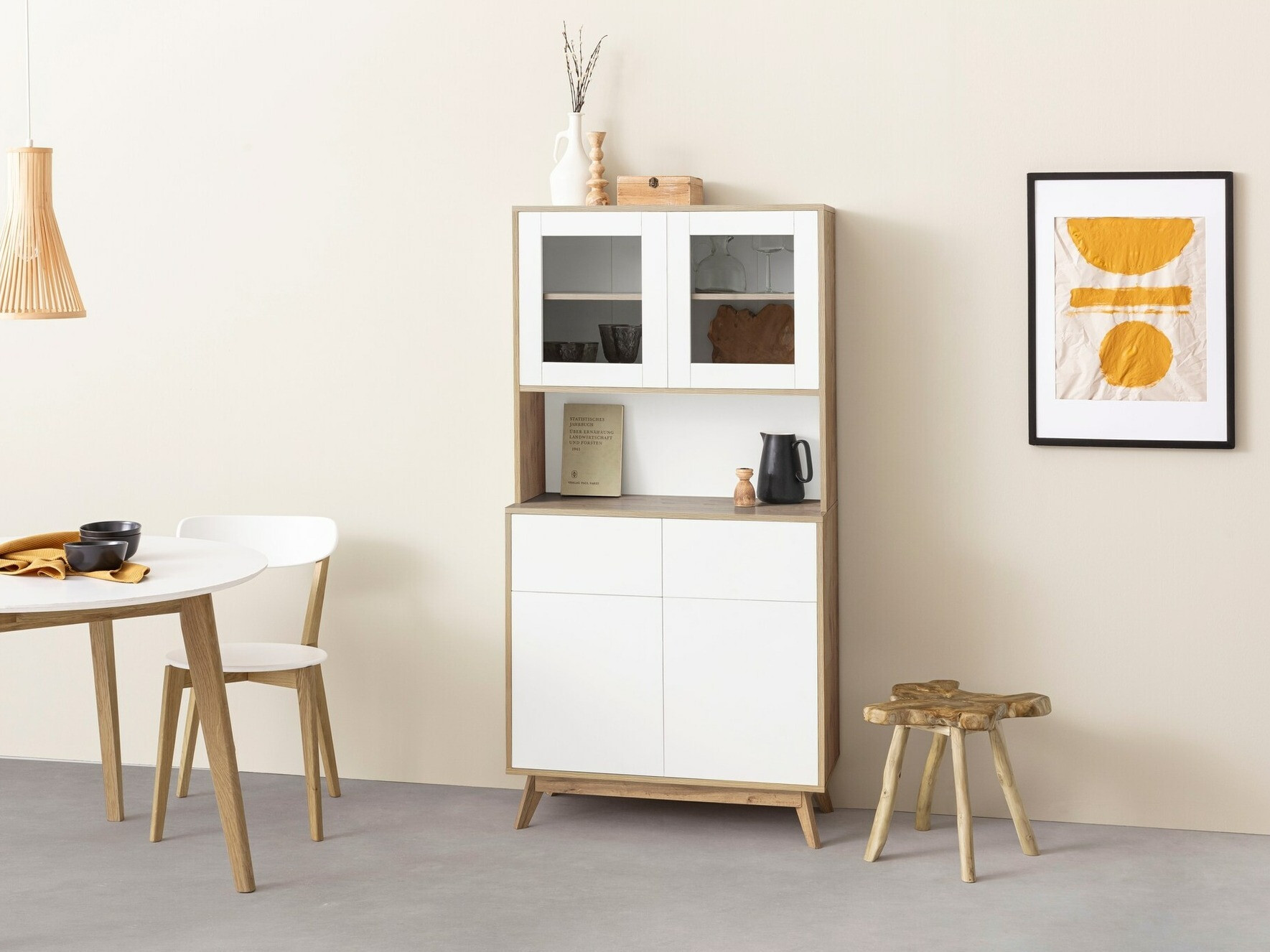 Riiul Denton 890 (Valge + Tamm)