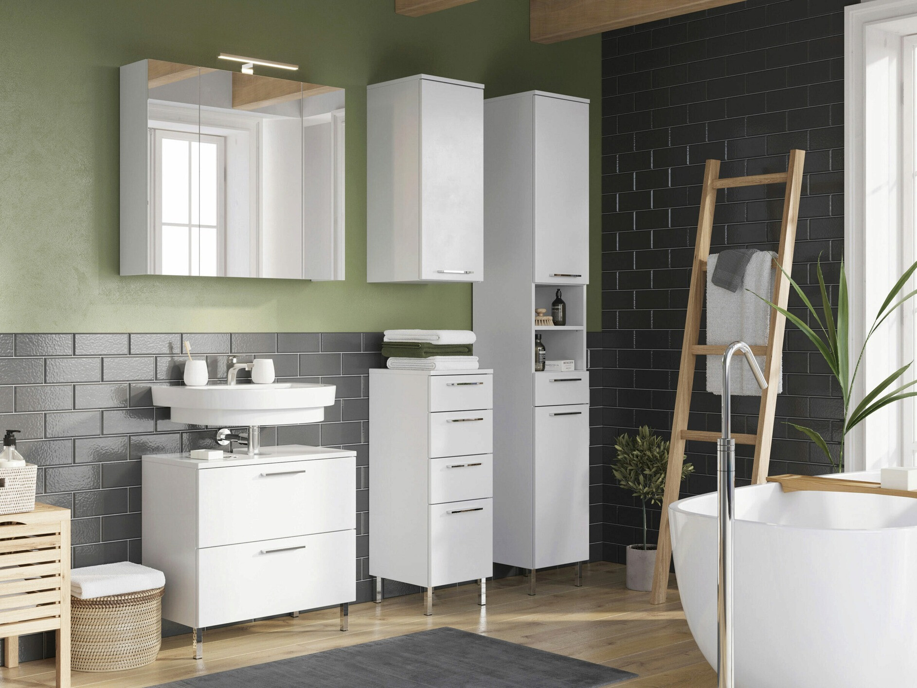 Vannitoa peegelkapid Temeli 101 (Valge)