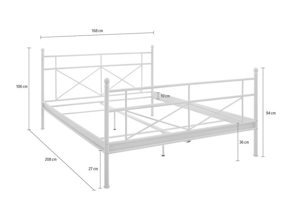 Voodi Denton 153 (Valge)