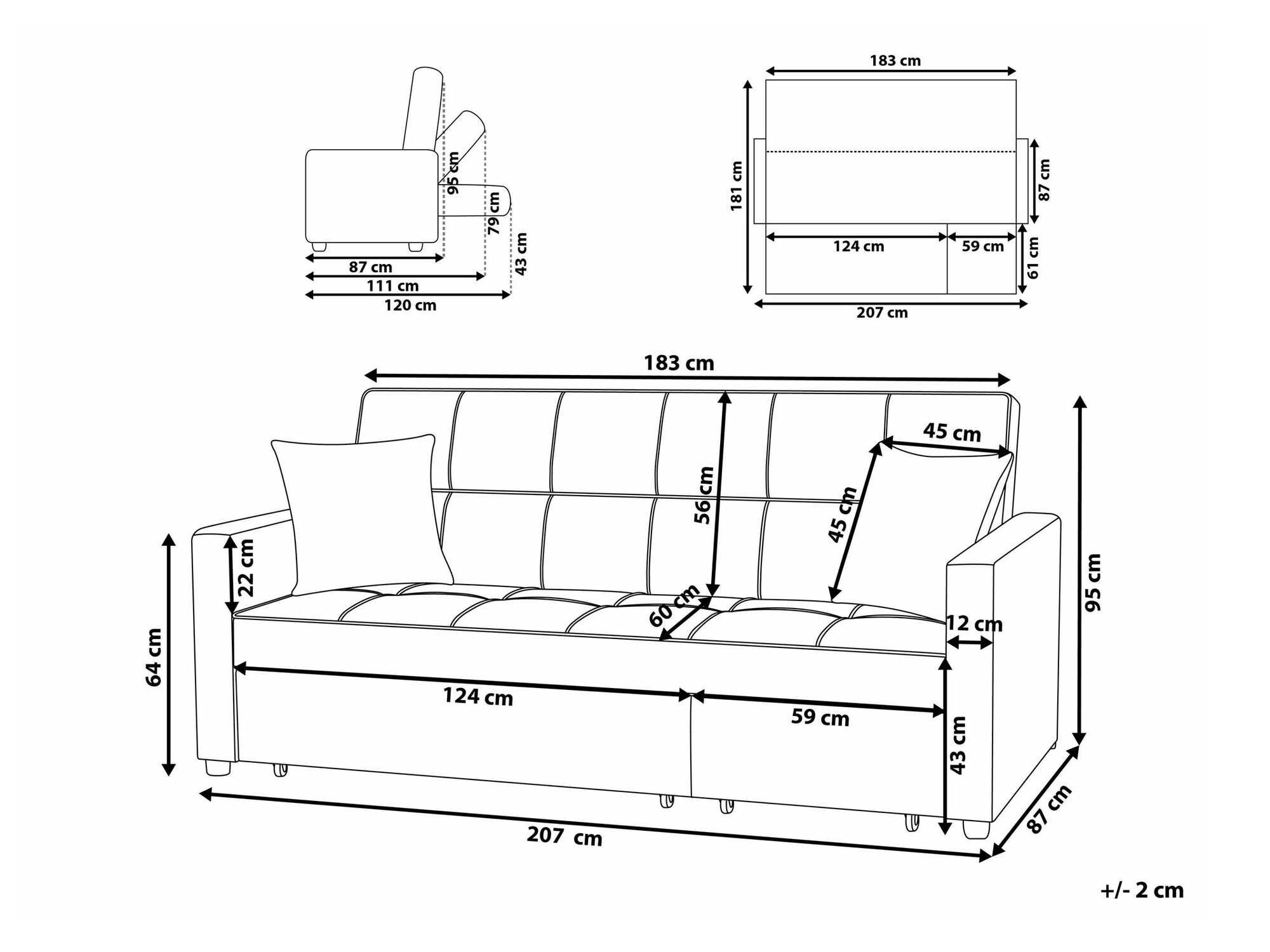Diivanvoodi Berwyn 1774 (Beež)