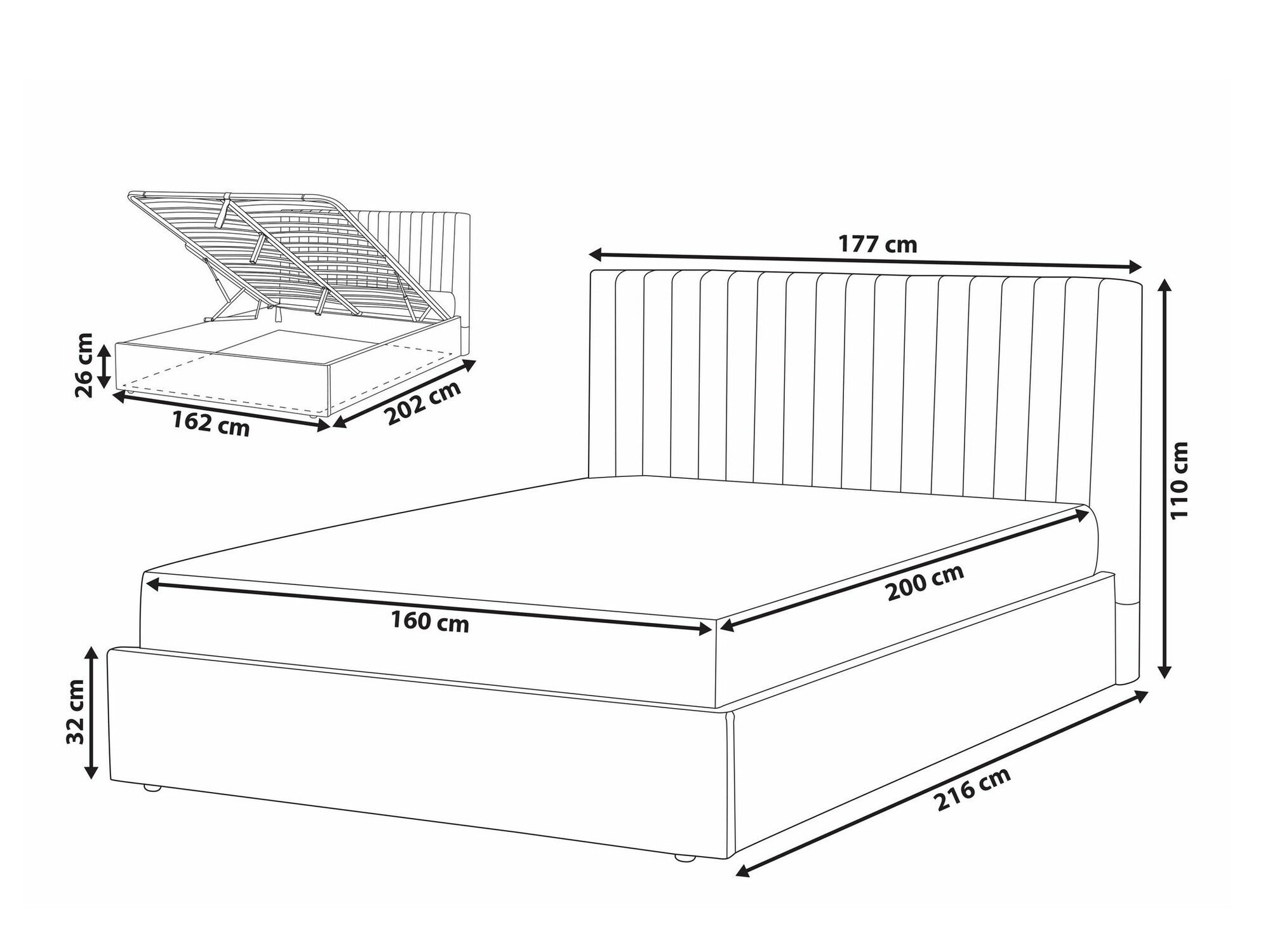 Voodi Berwyn 1775 (Hall)