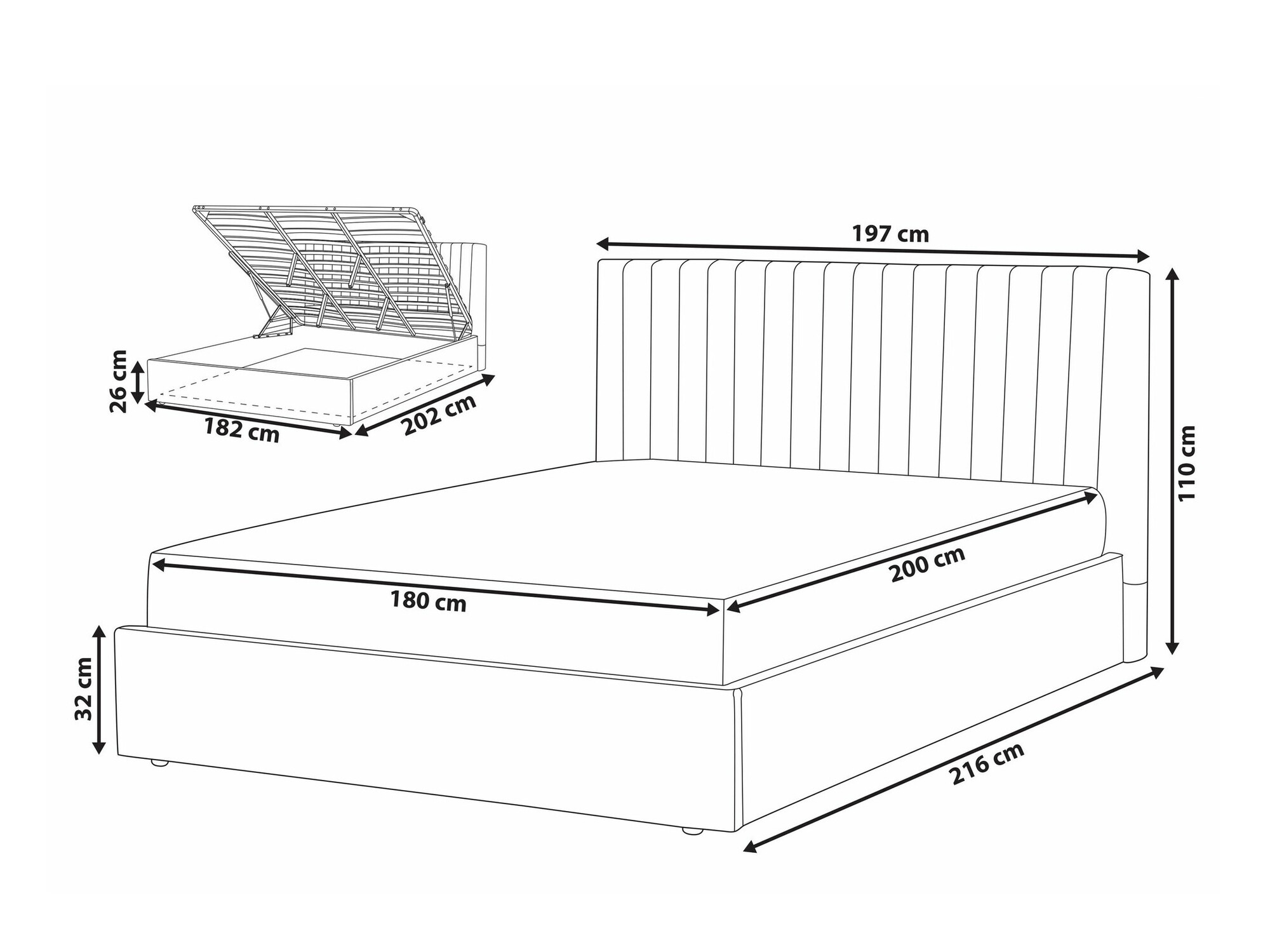 Voodi Berwyn 1775 (Hall)