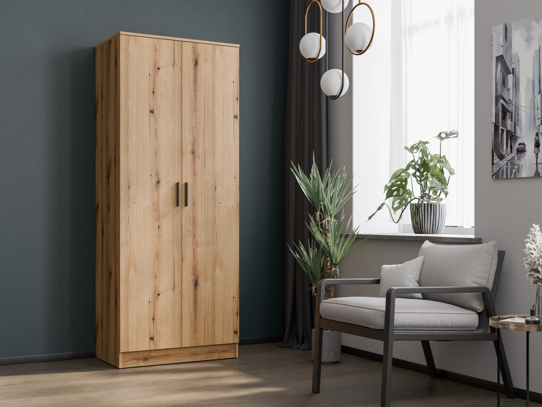 Riidekapp Orlando 221 (Hele tamm)