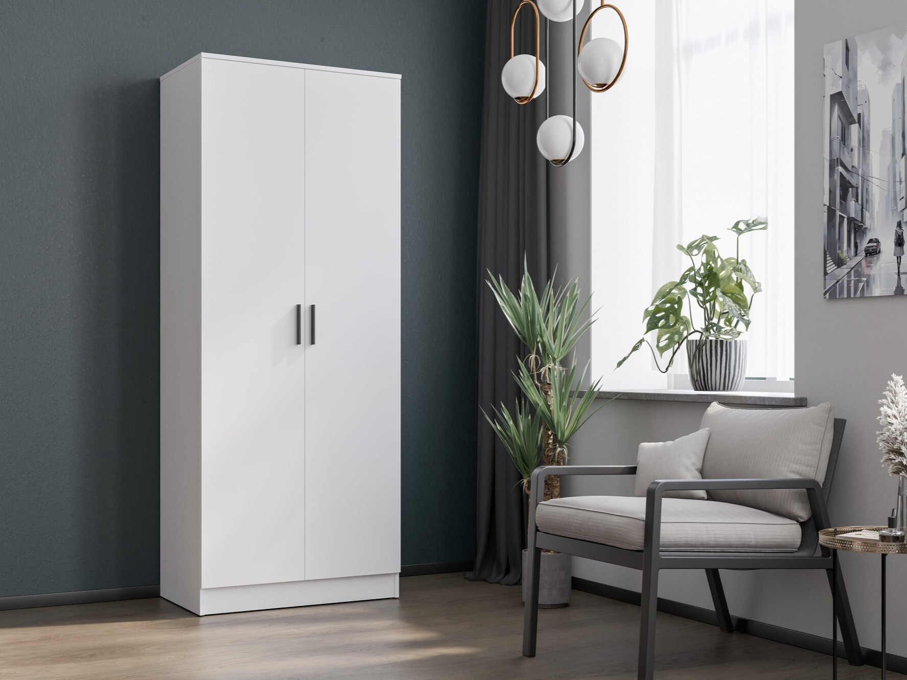 Riidekapp Orlando 221 (Valge)