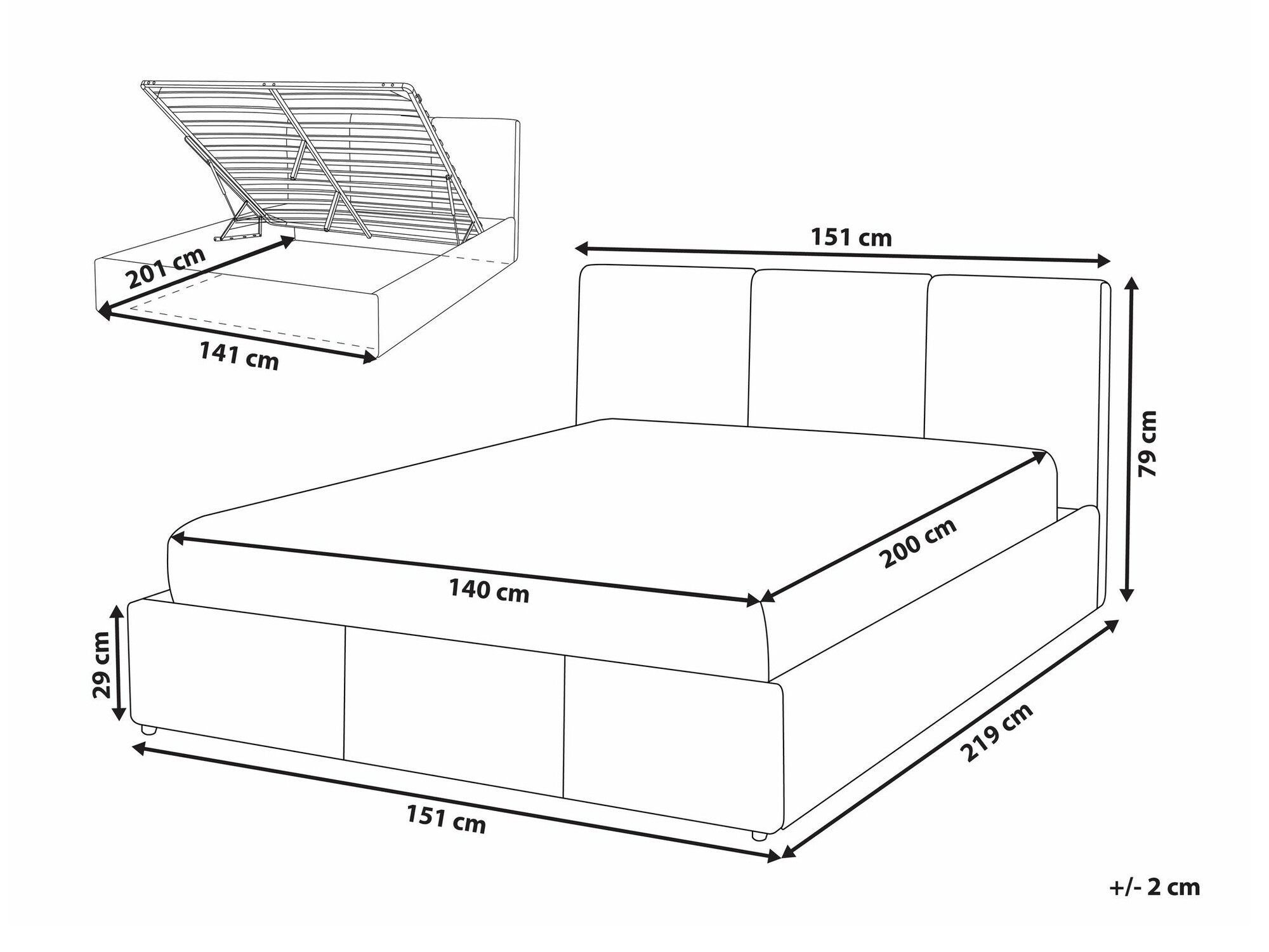 Voodi Berwyn 1780 (Helehall)