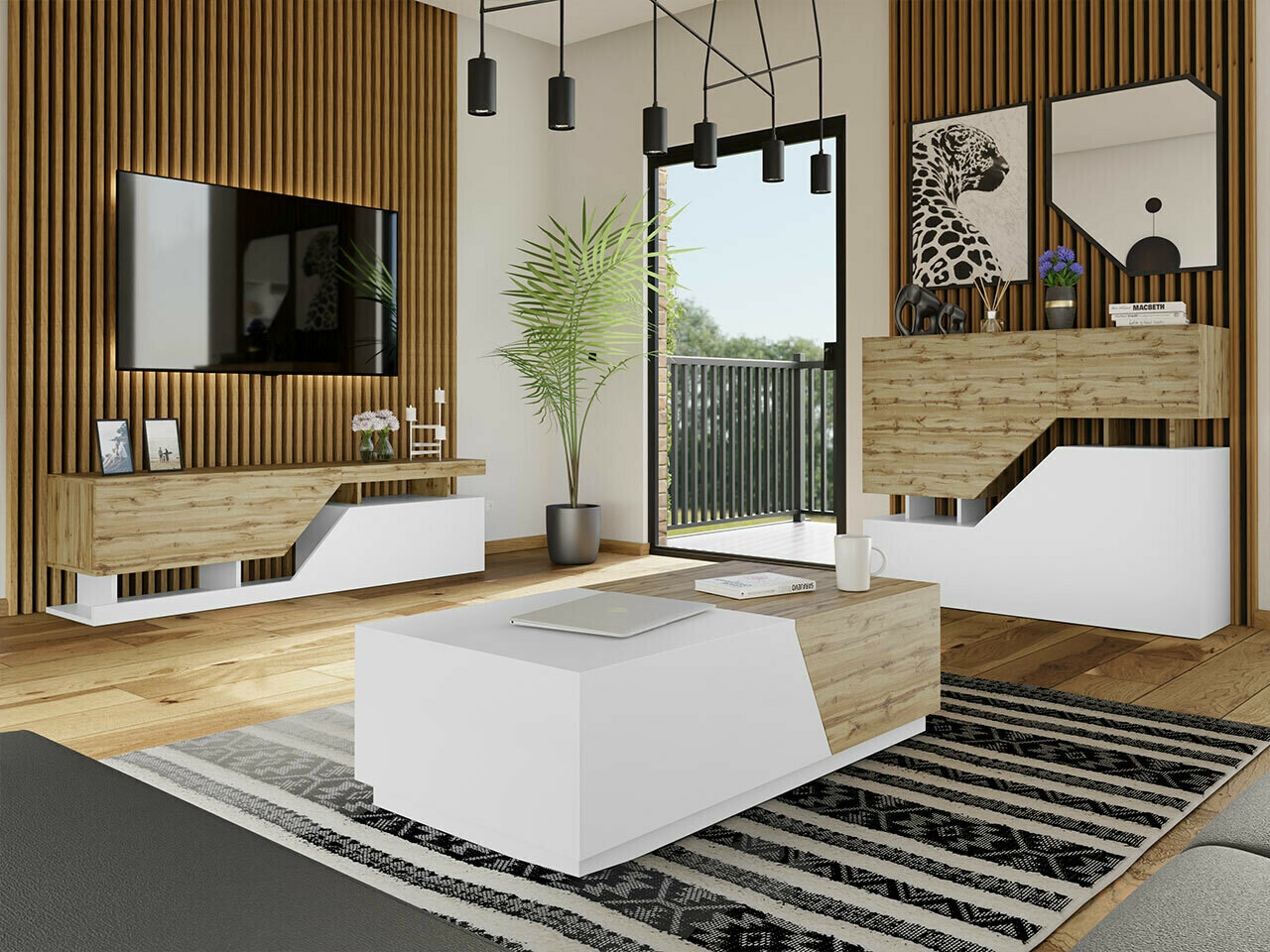 Elutoa komplekt Comfivo Daldune 103 (Wotani tamm + Valge)