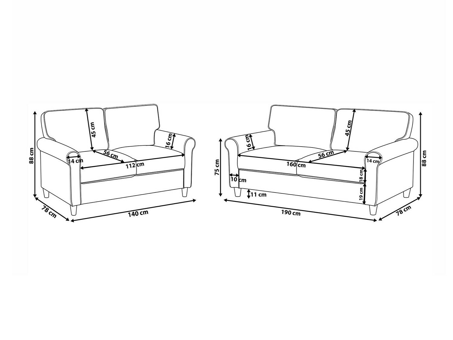 Pehme mööbli komplekt Berwyn 676 (Pruun)