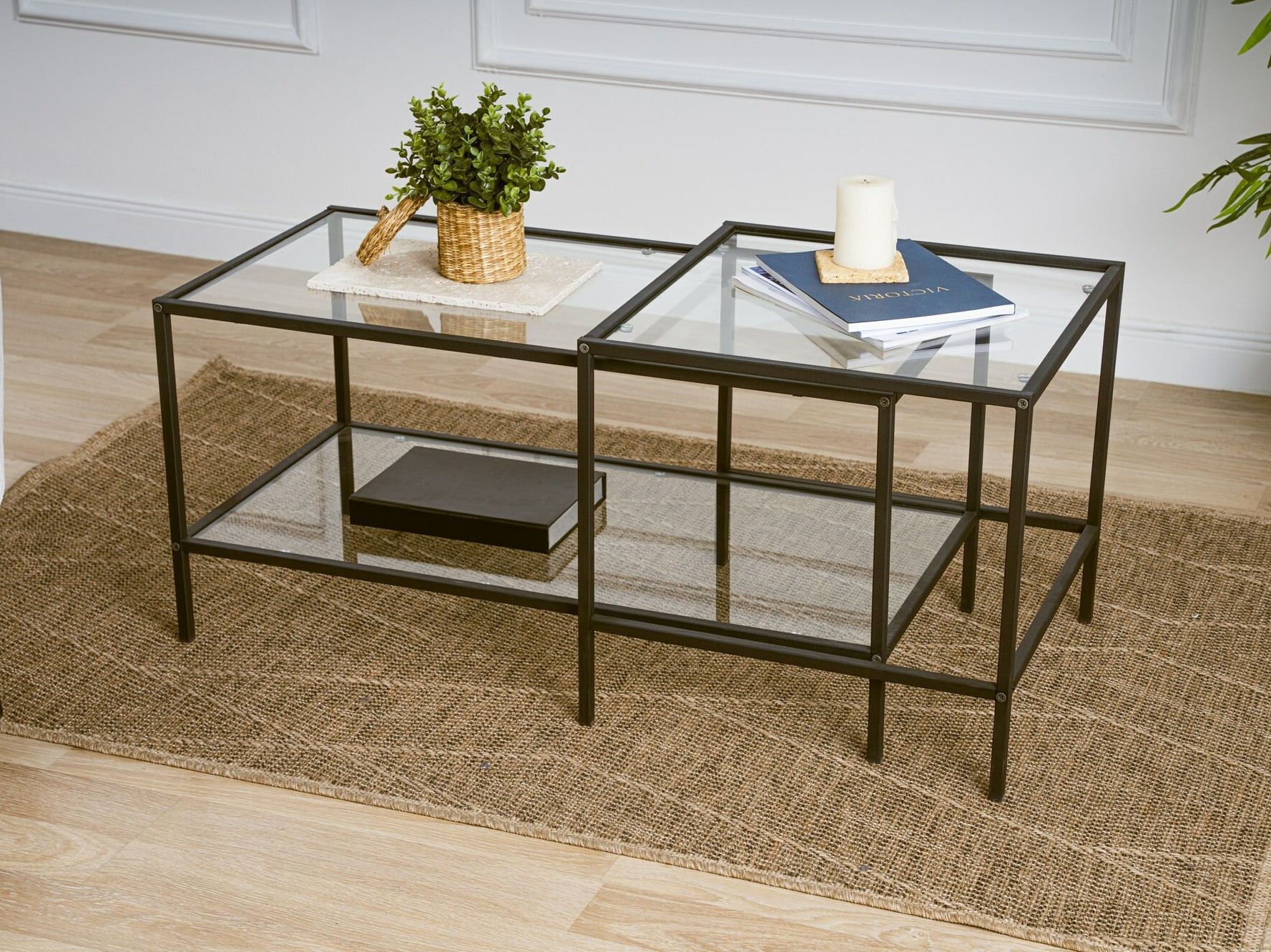 Diivanilaudade komplekt Kailua 2039 (Must)