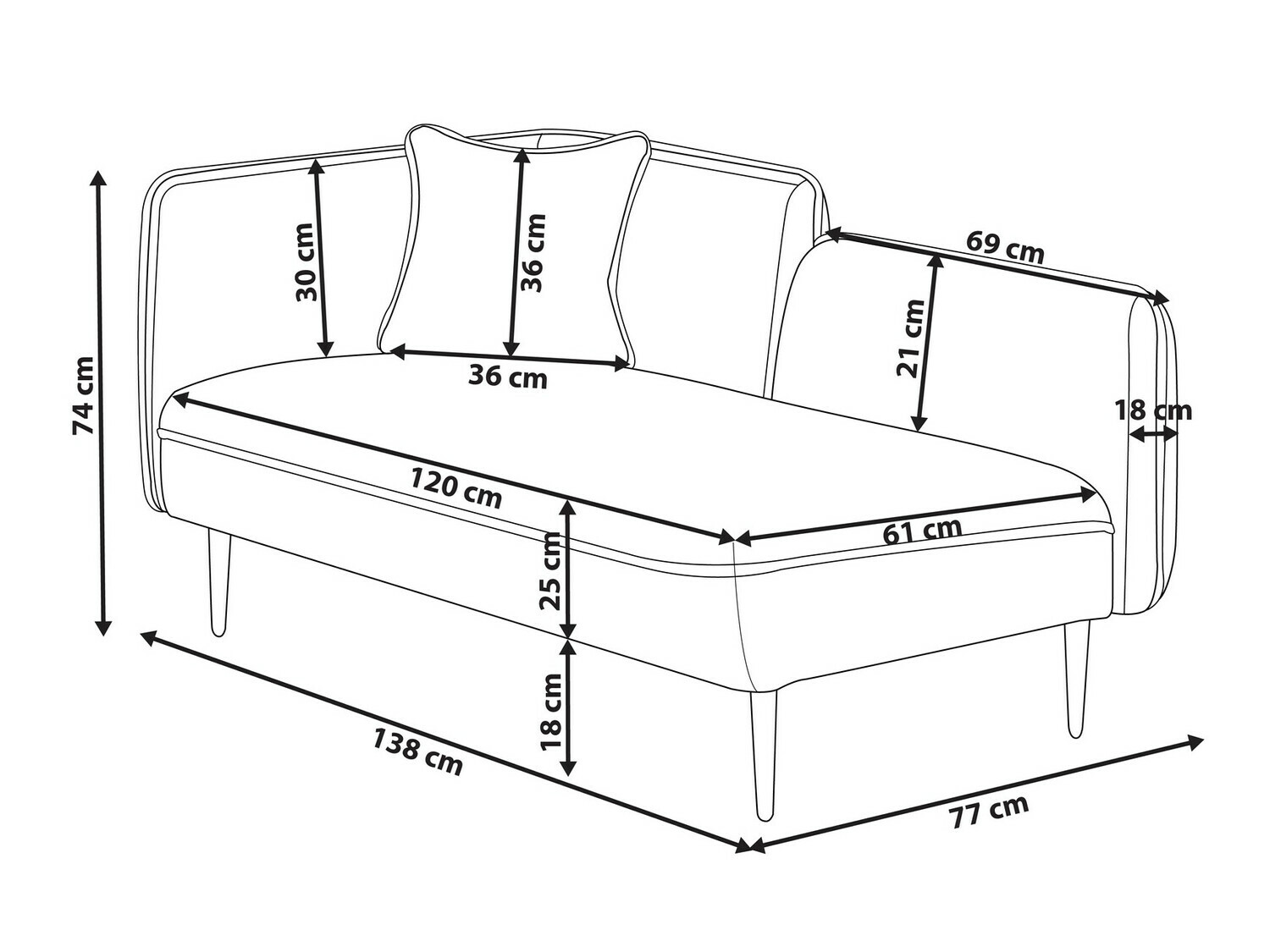 Kušett Berwyn 311 (Beež)