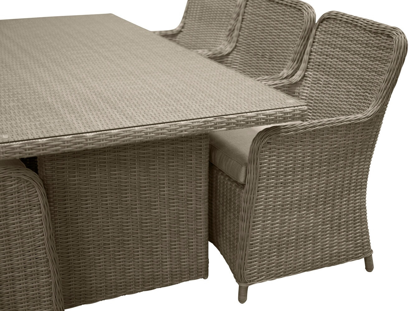 Laua ja toolide komplekt Dallas 2201 (Helepruun + Beež)