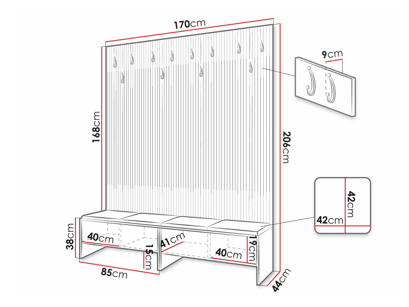 Esikukomplekt Donio V (Artisan tamm + Manila 02)