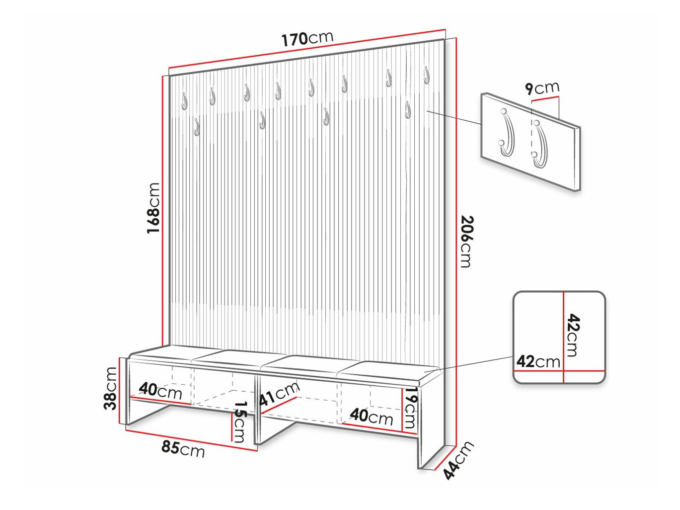 Esikukomplekt Hartford 485 (Artisan tamm + Manila 09)