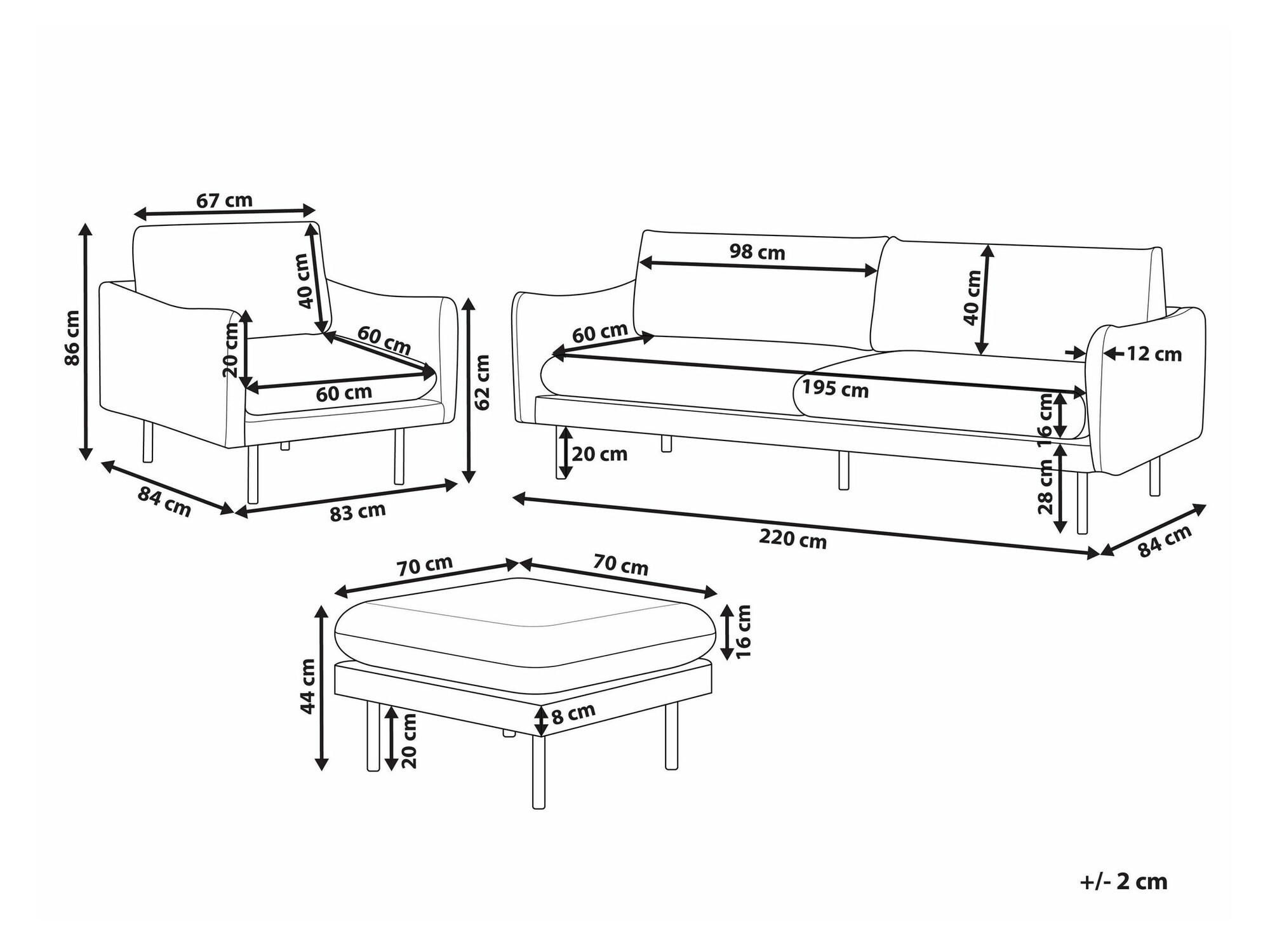 Pehme mööbli komplekt Berwyn 1828 (Hall)