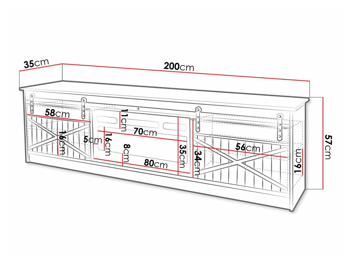 TV-alus Charlotte 165 (Vananenud puu)