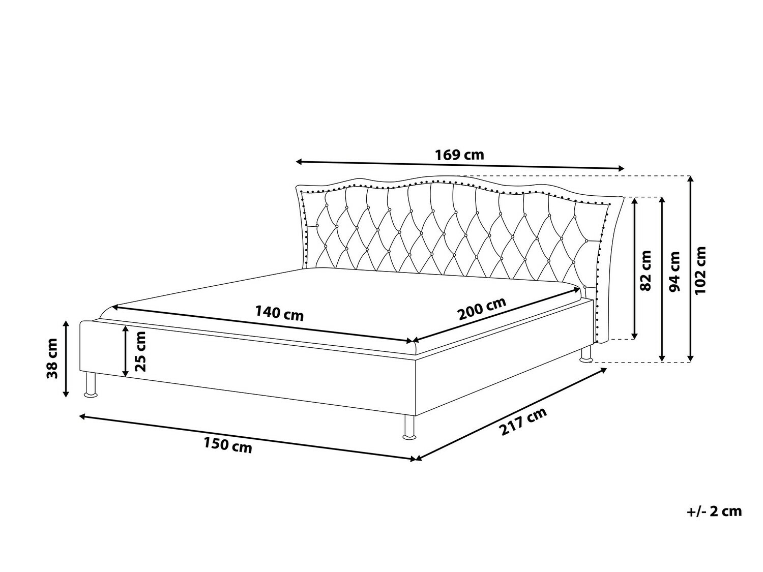 Voodi Berwyn 720 (Valge)