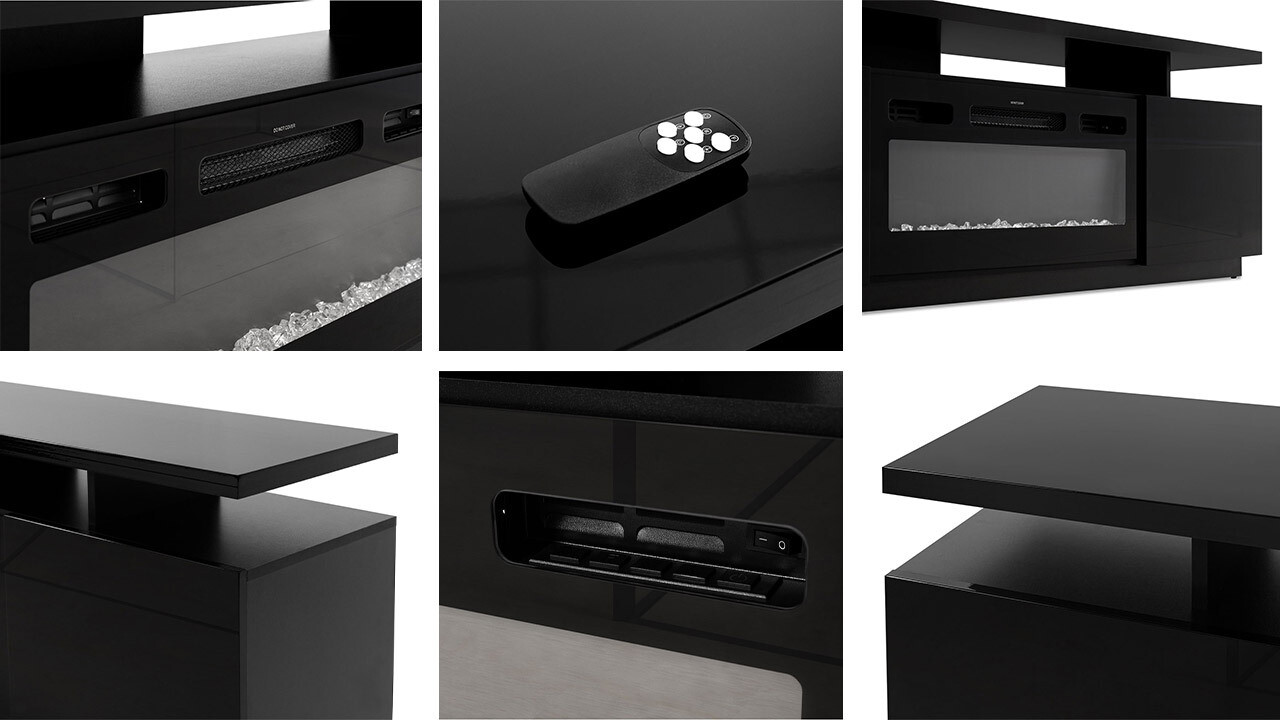 TV-alus Figura I (Valge + Läikiv valge)