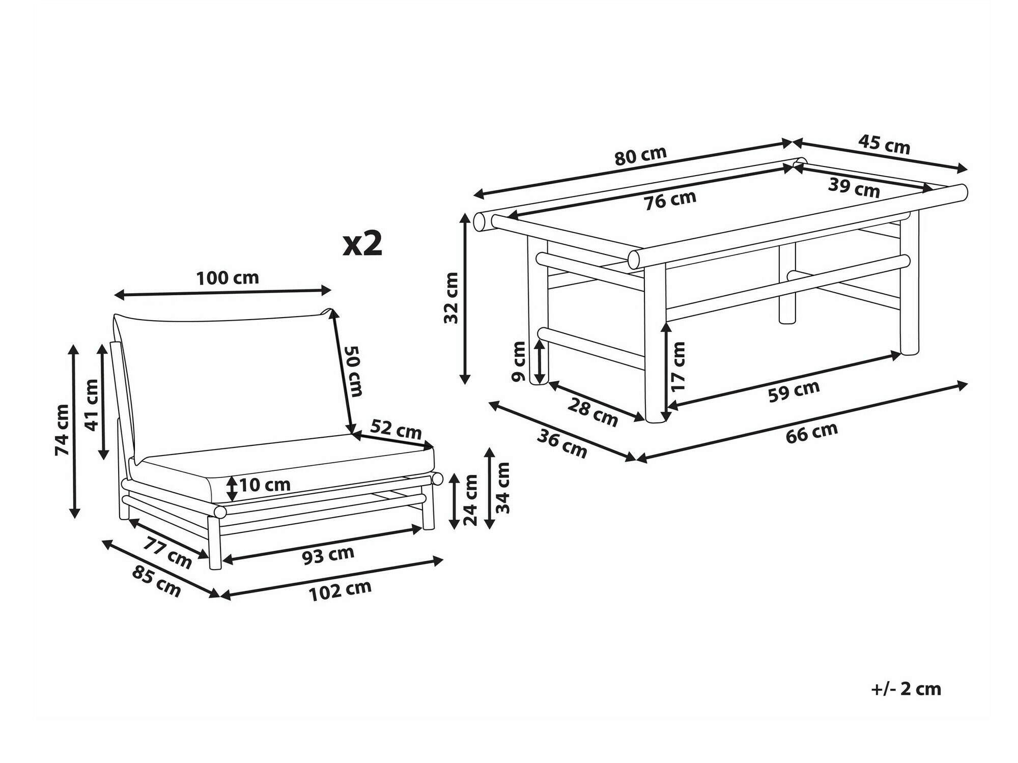 Aiamööblikomplekt Berwyn 1835 (Beež + Ere puit)
