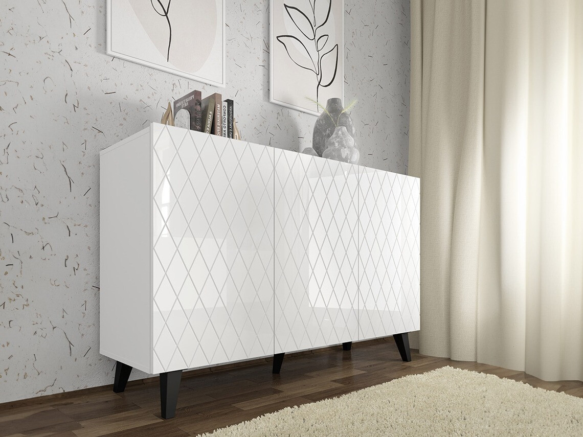 Kapp Melmoro 104 (Läikiv valge + Must)