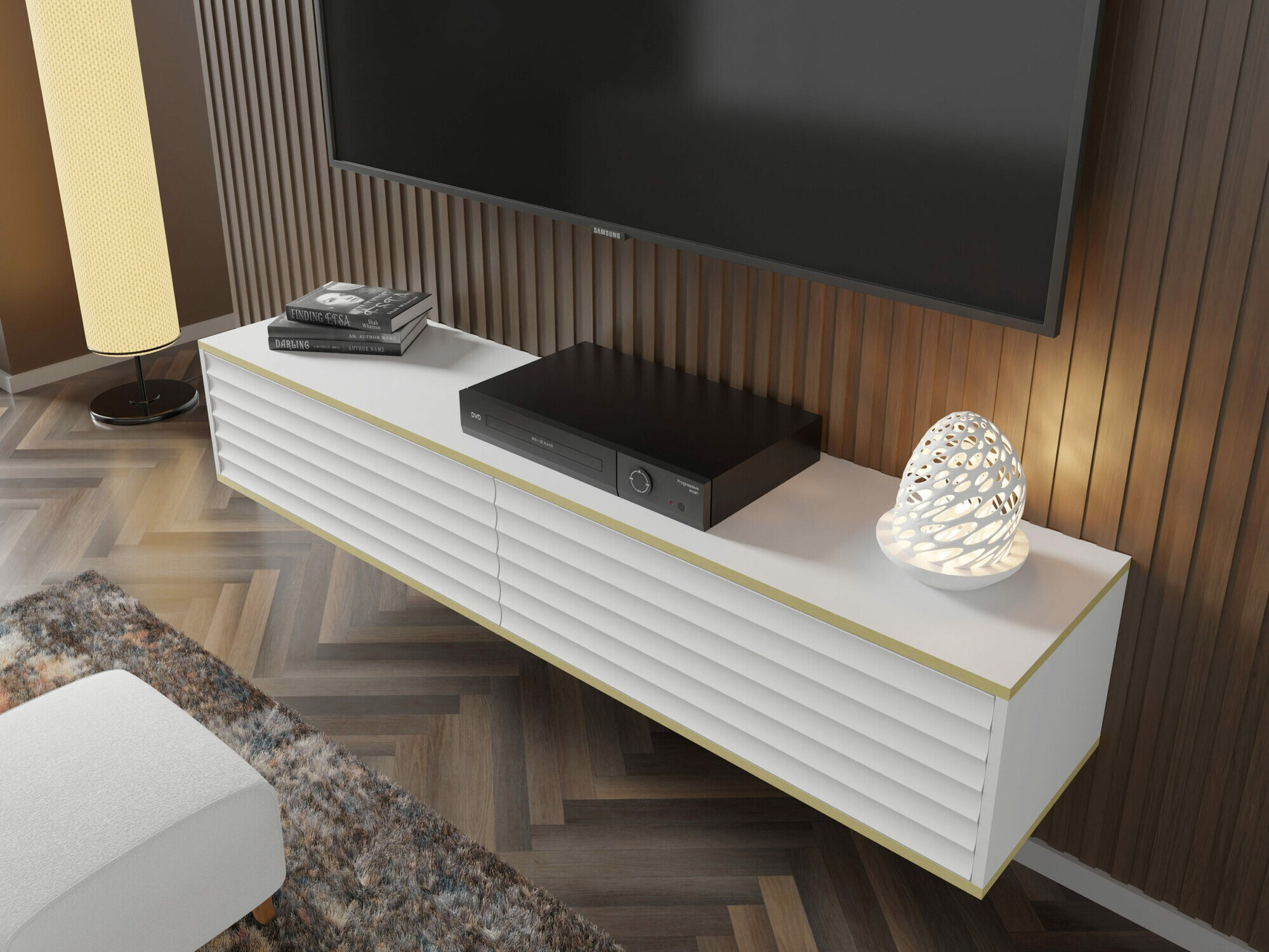 TV-alus Buffalo 101 (Valge + Kuldne)