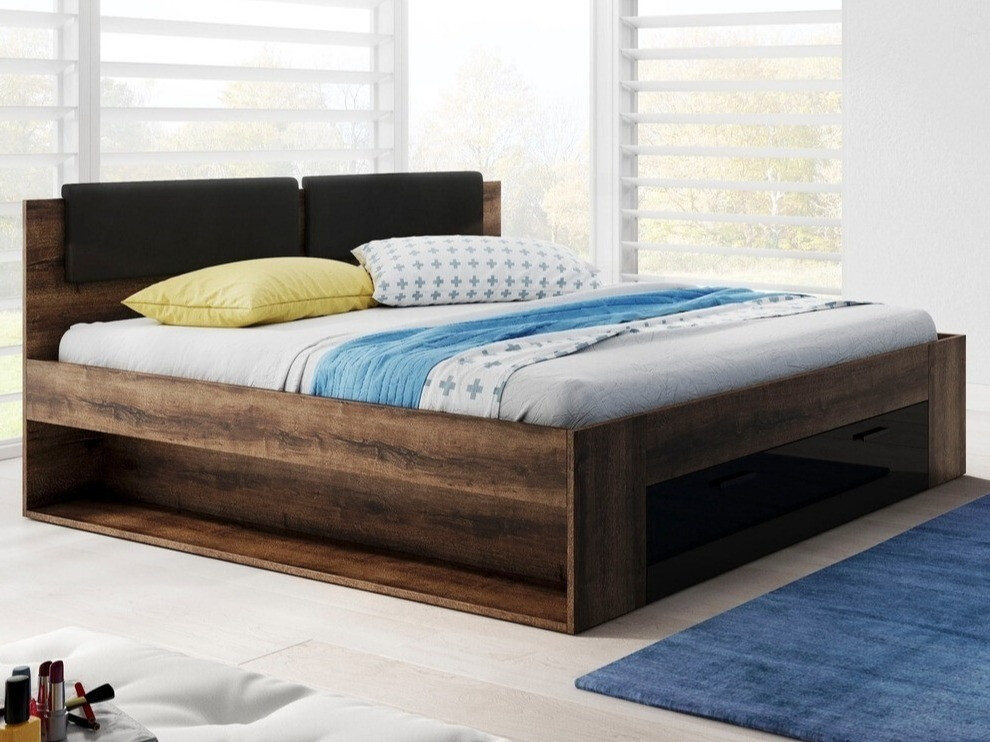 Voodi Levruvu 106 (Monastery tamm + Läikiv must)