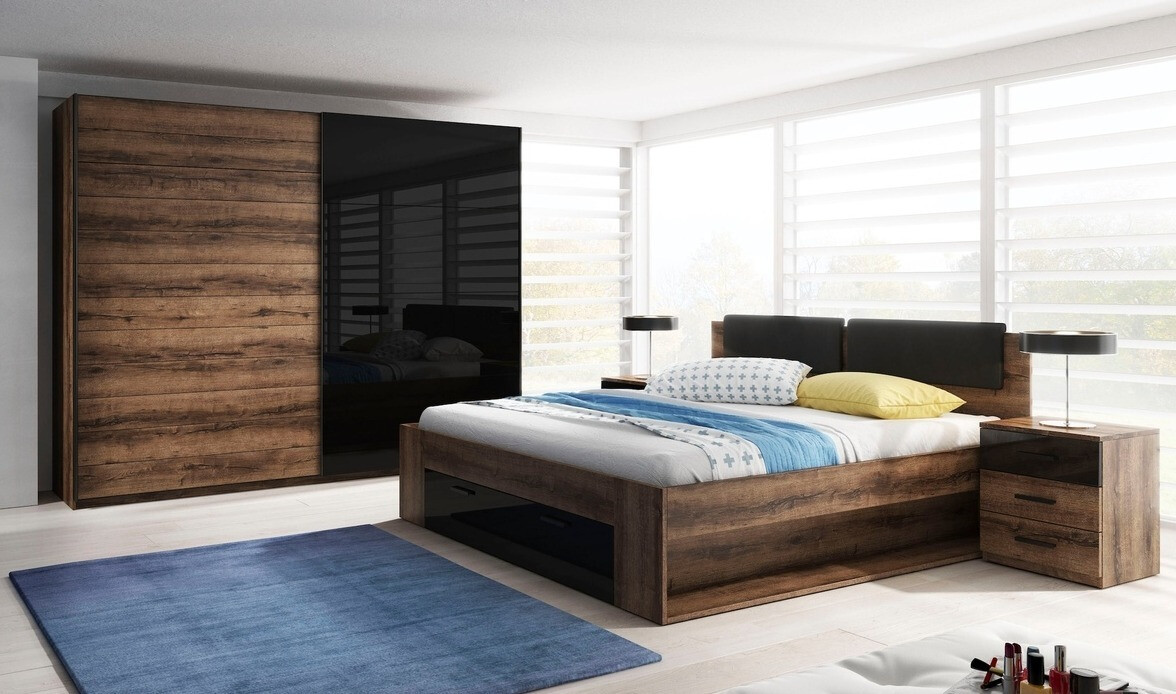 Voodi Levruvu 106 (Monastery tamm + Läikiv must)