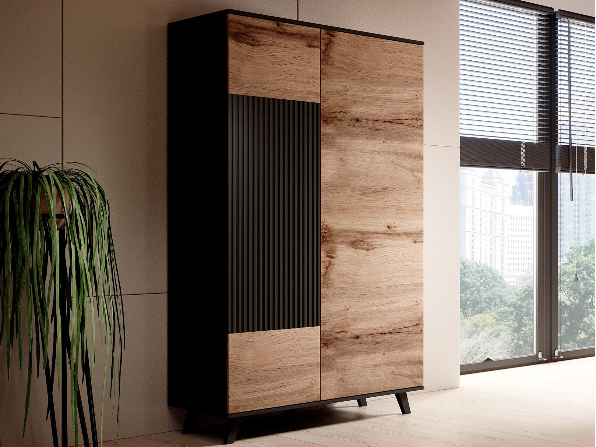 Riidekapp Luelia 113 (Must + Wotani tamm)