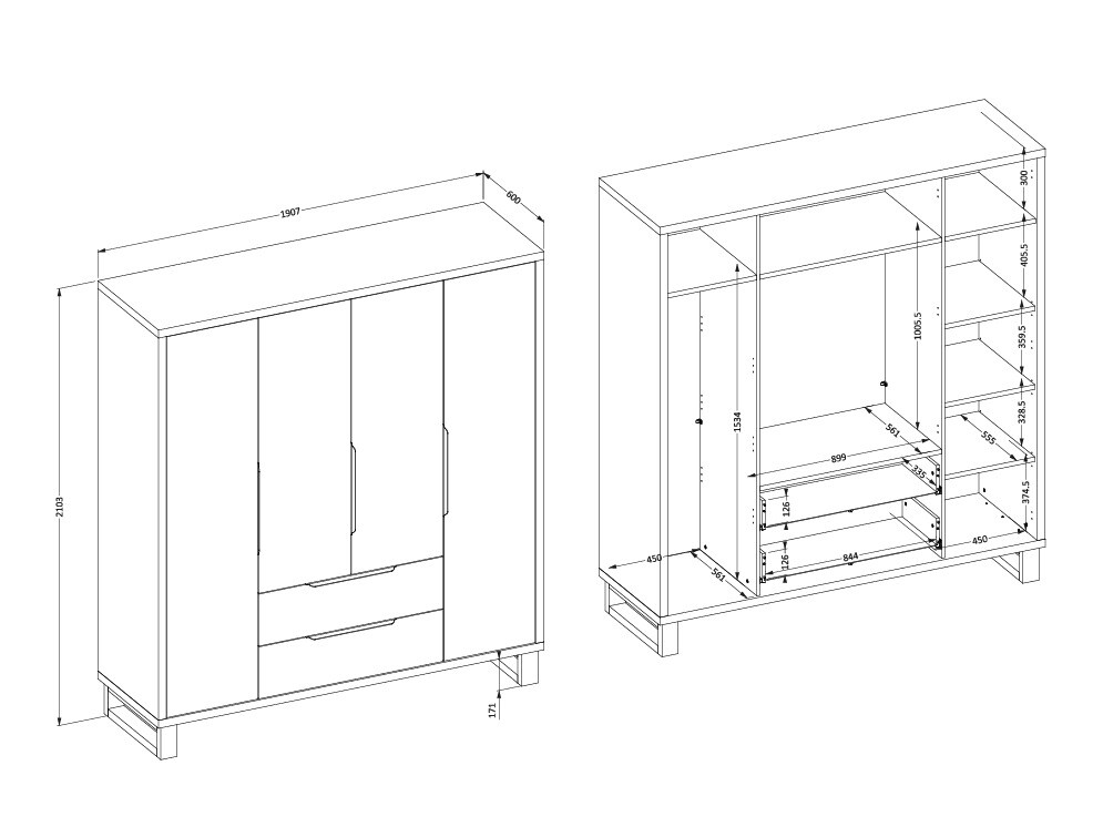 Riidekapp Avicavu 115