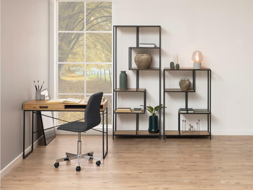 Kirjutuslaud Norsica Sevferi 190 (Must + Wild Oak)