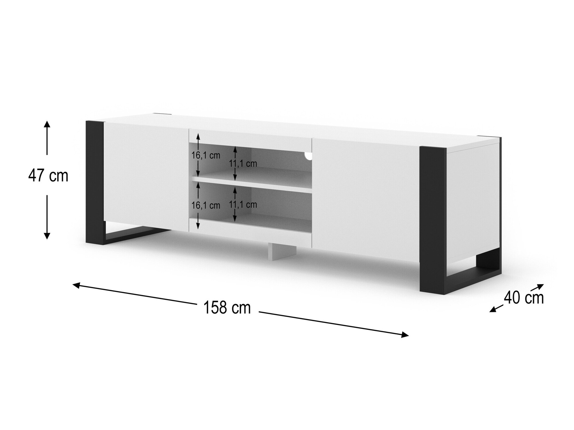 TV-alus Tivtora 100 (Matt valge)