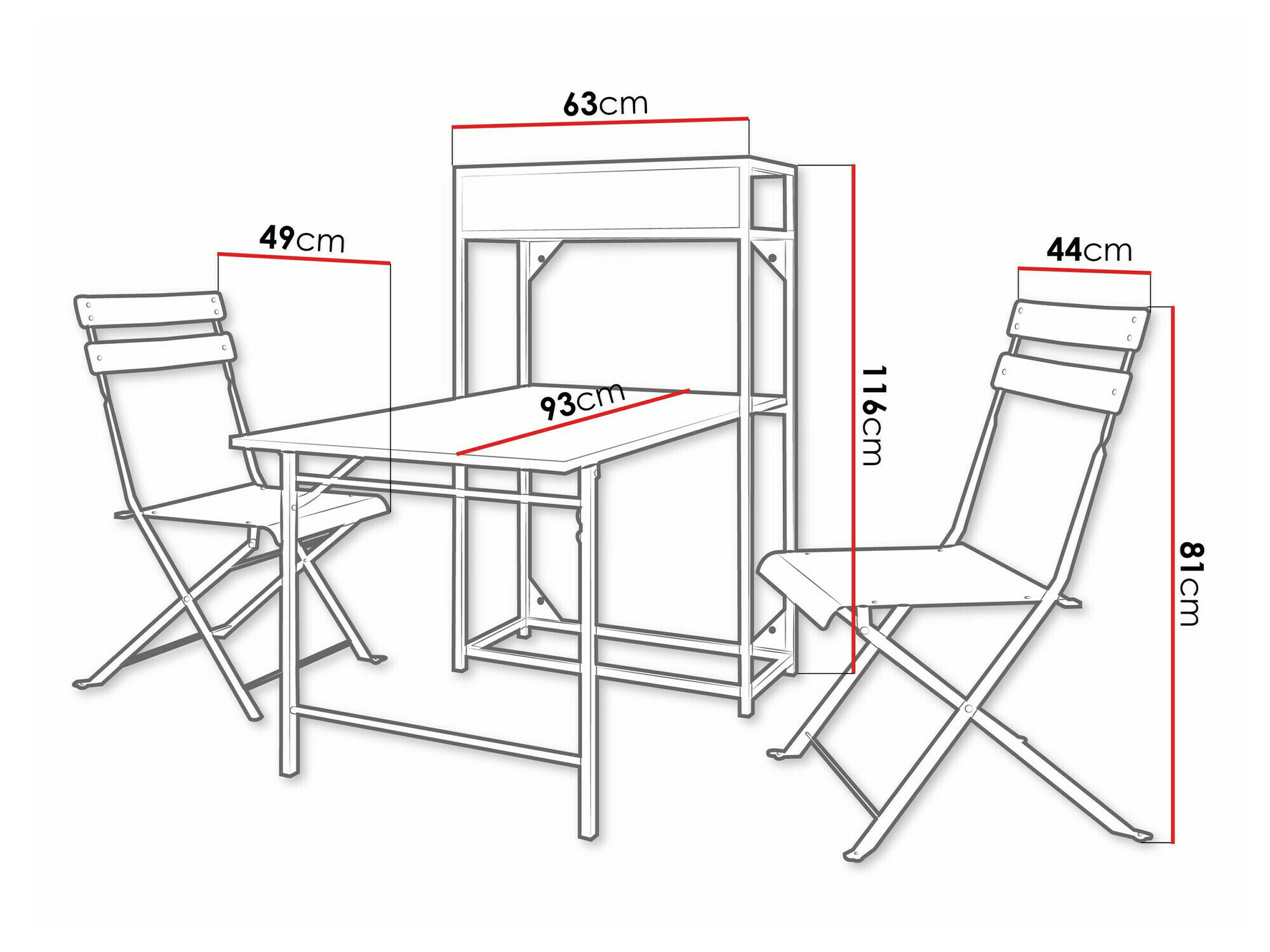 Rõdukomplekt Richardson 124 (Must)