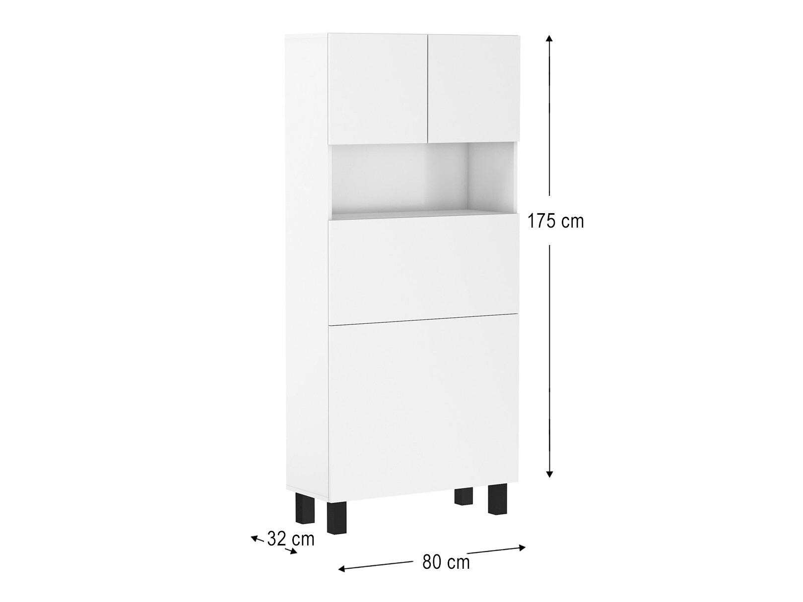 Riiul Buffalo 145 (Läikiv valge + Matt valge)