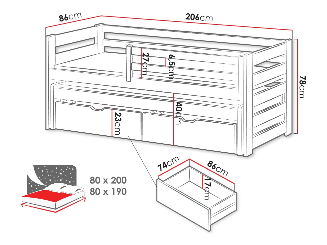 Voodi Vista 113 (Hall)