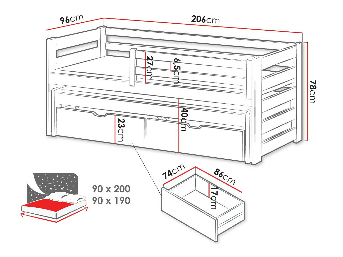 Voodi Vista 113 (Hall)