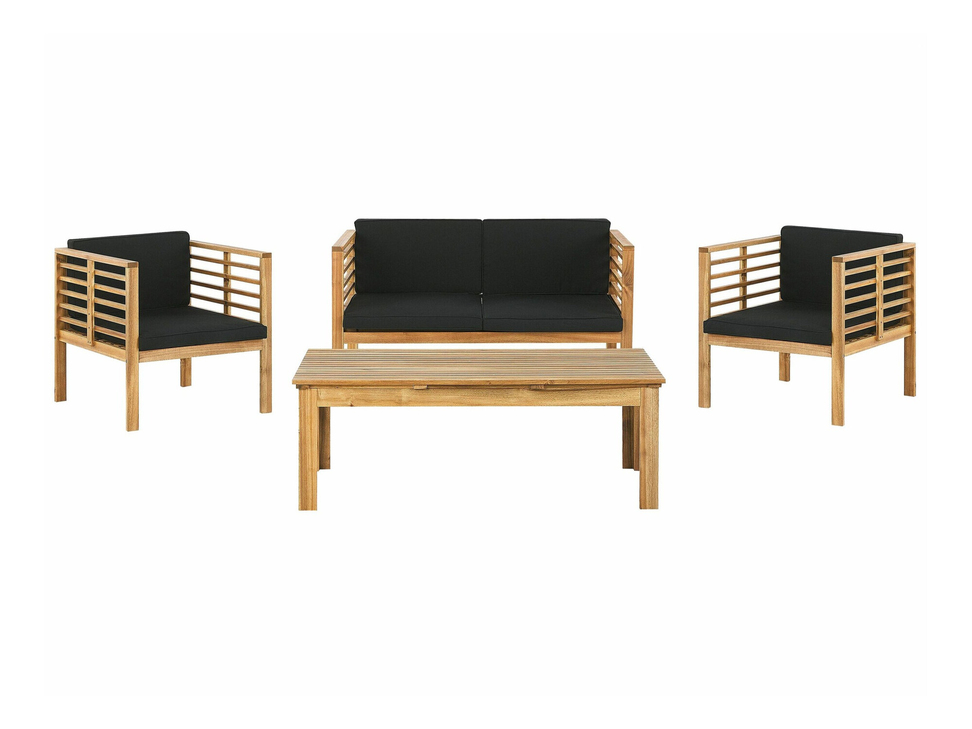 Aiamööblikomplekt Berwyn 1847 (Must + Ere puit)