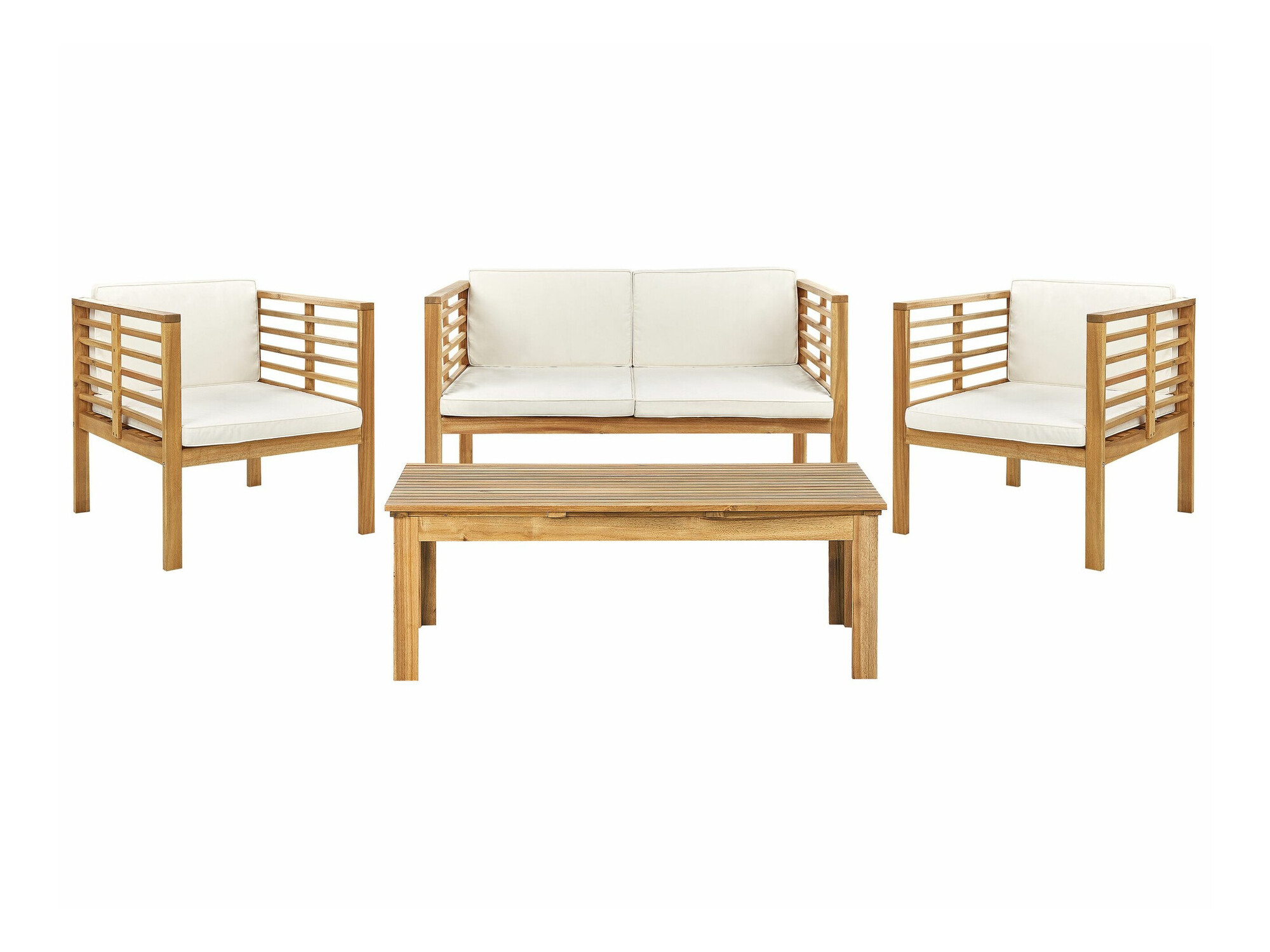 Aiamööblikomplekt Berwyn 1847 (Valge + Ere puit)