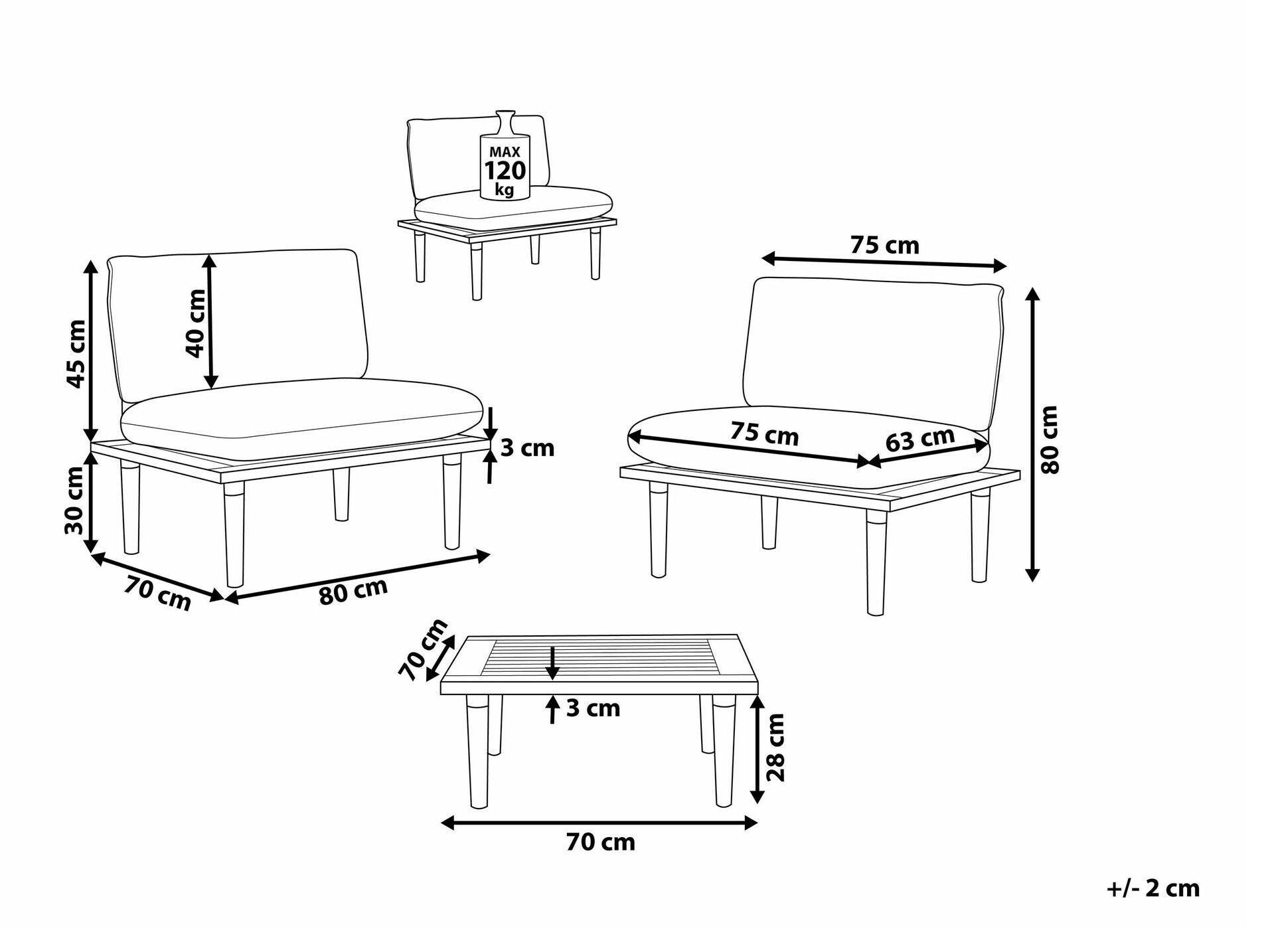 Aiamööblikomplekt Berwyn 1869