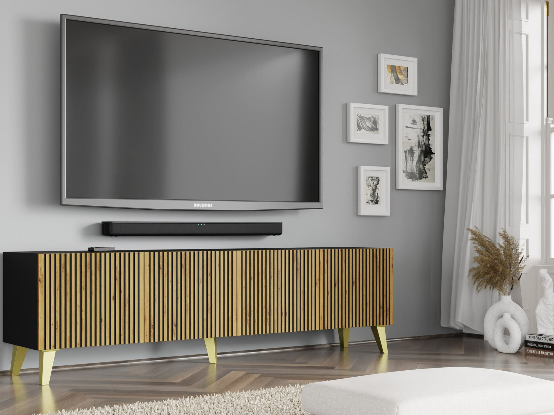 TV-alus Buffalo 152 (Artisan tamm + Must)