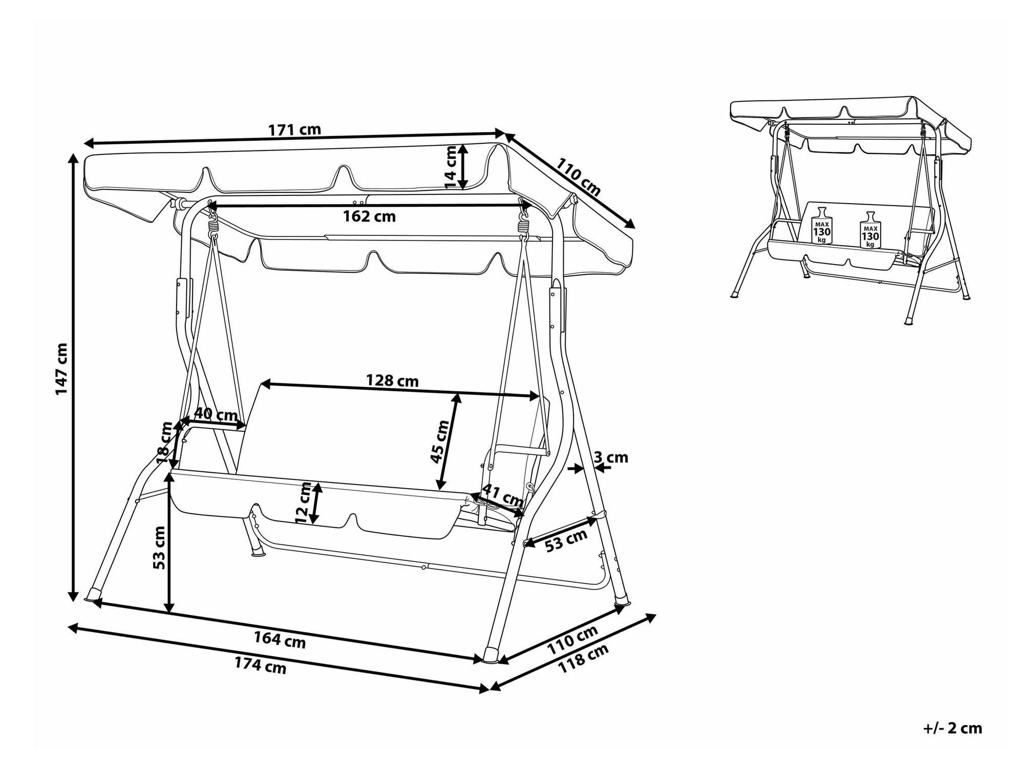 Välikiik Berwyn 1871 (Valge + Sinine)