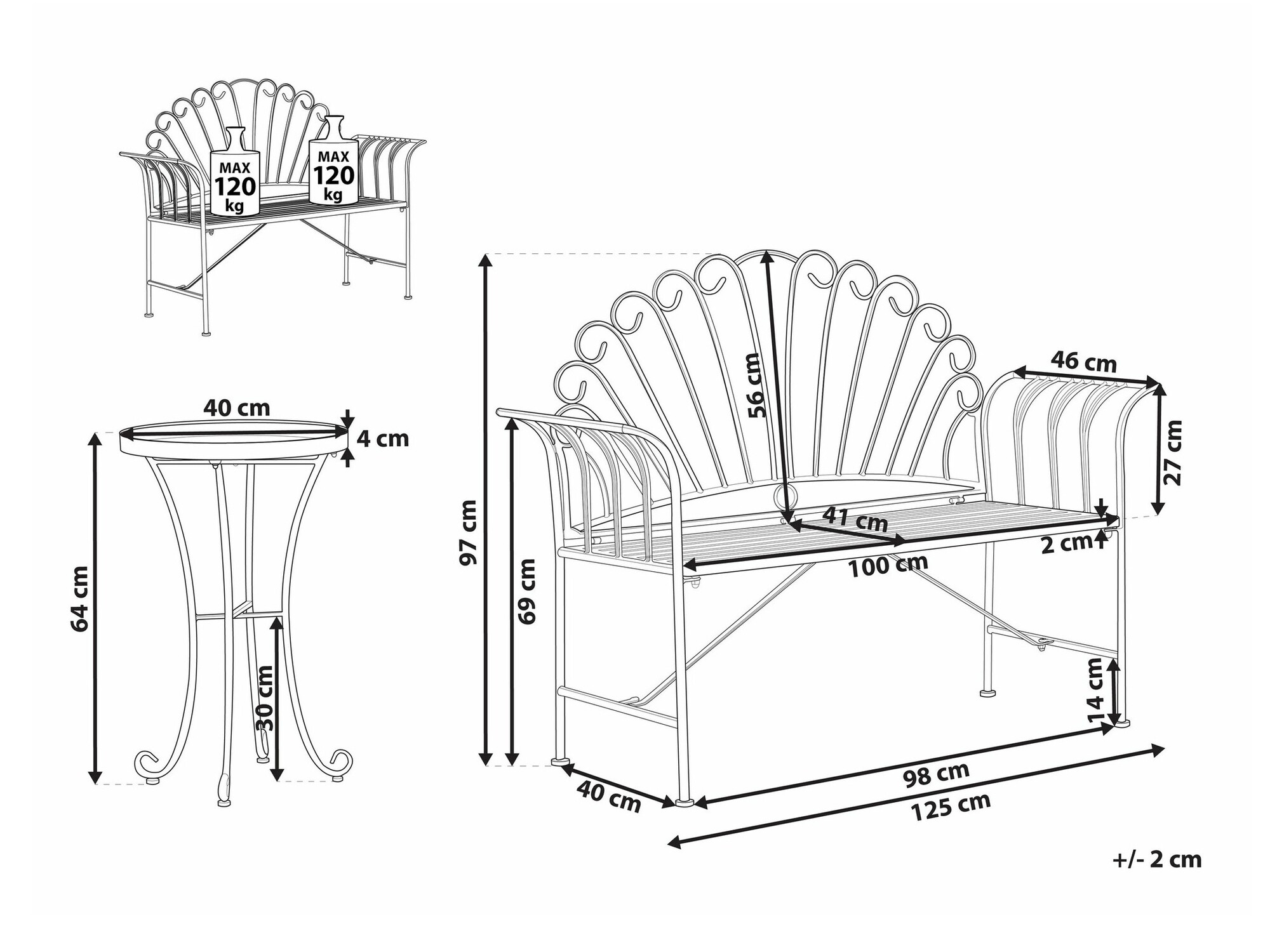 Aiamööblikomplekt Berwyn 1889