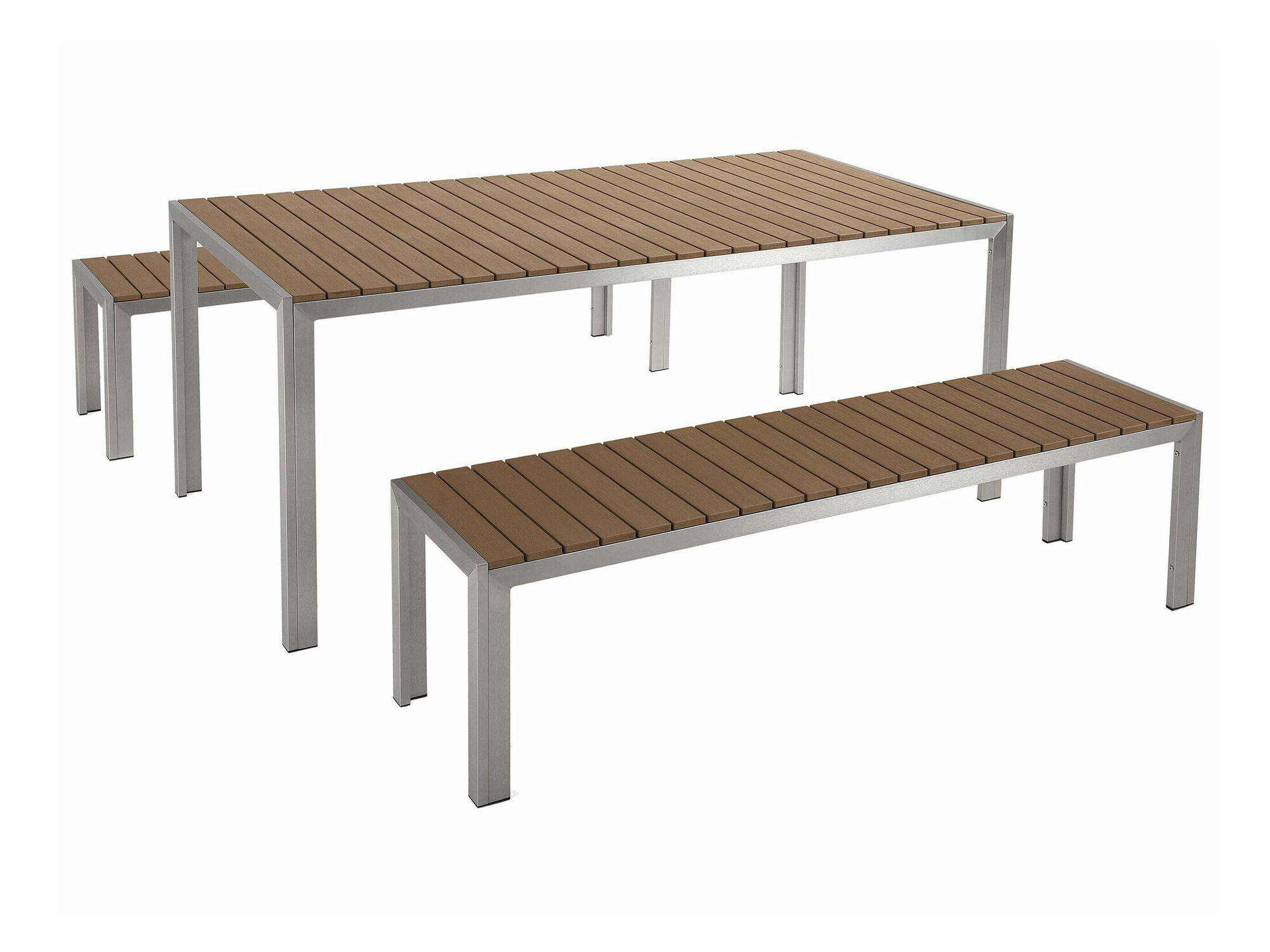 Laua ja toolide komplekt Berwyn 1895 (Ere puit + Hõbedane)