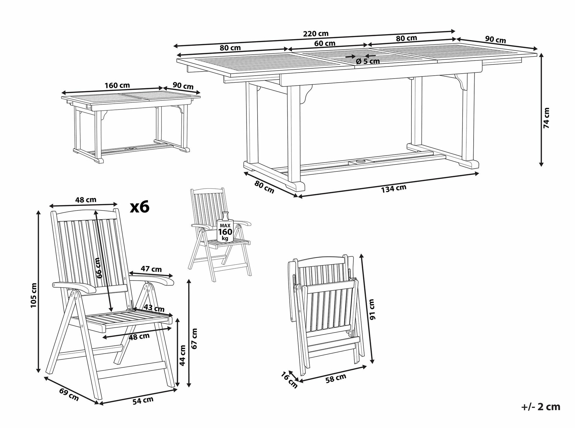 Laua ja toolide komplekt Berwyn 1904