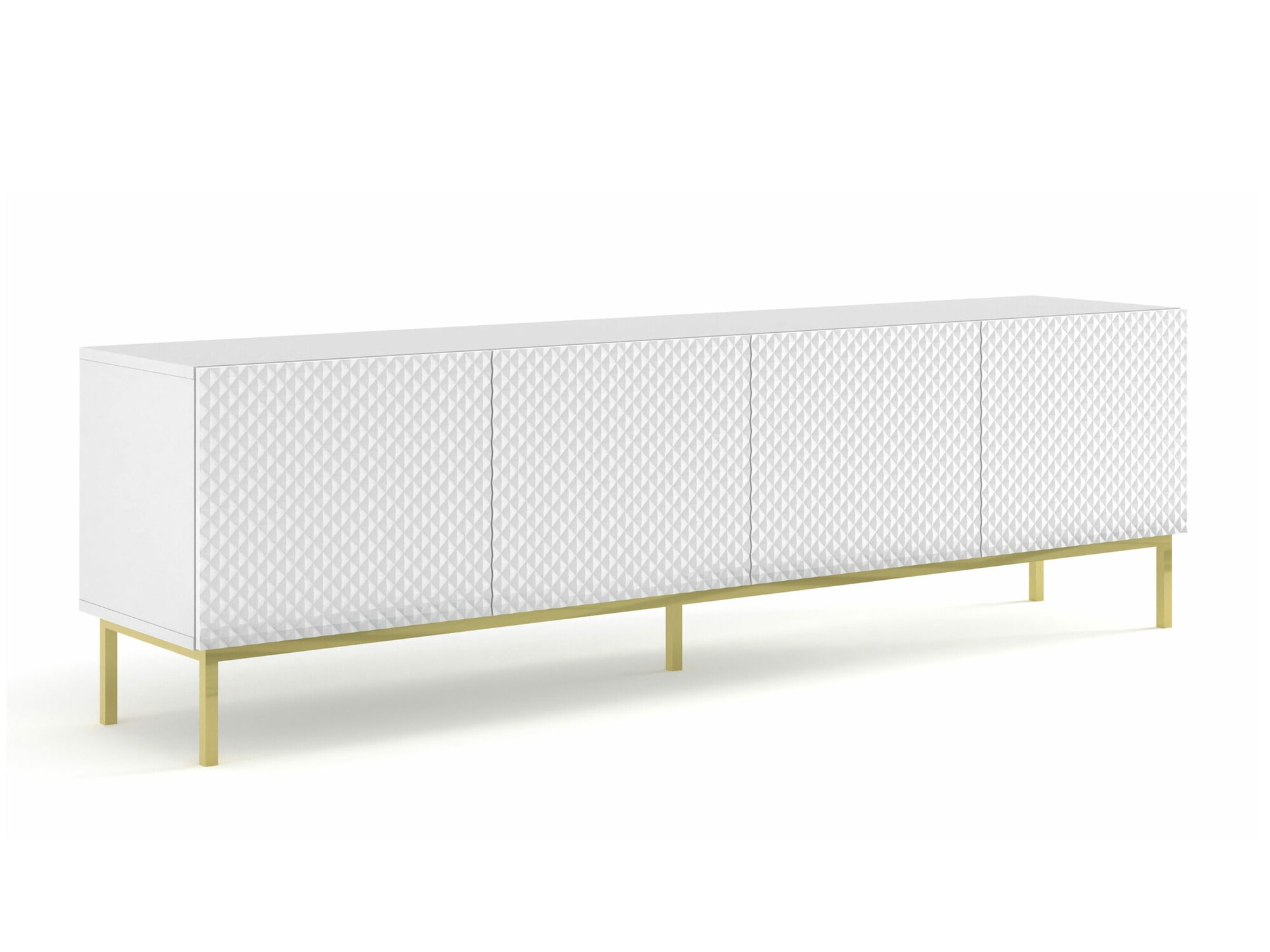 TV-alus Odelomu 100 (Valge + Läikiv valge)