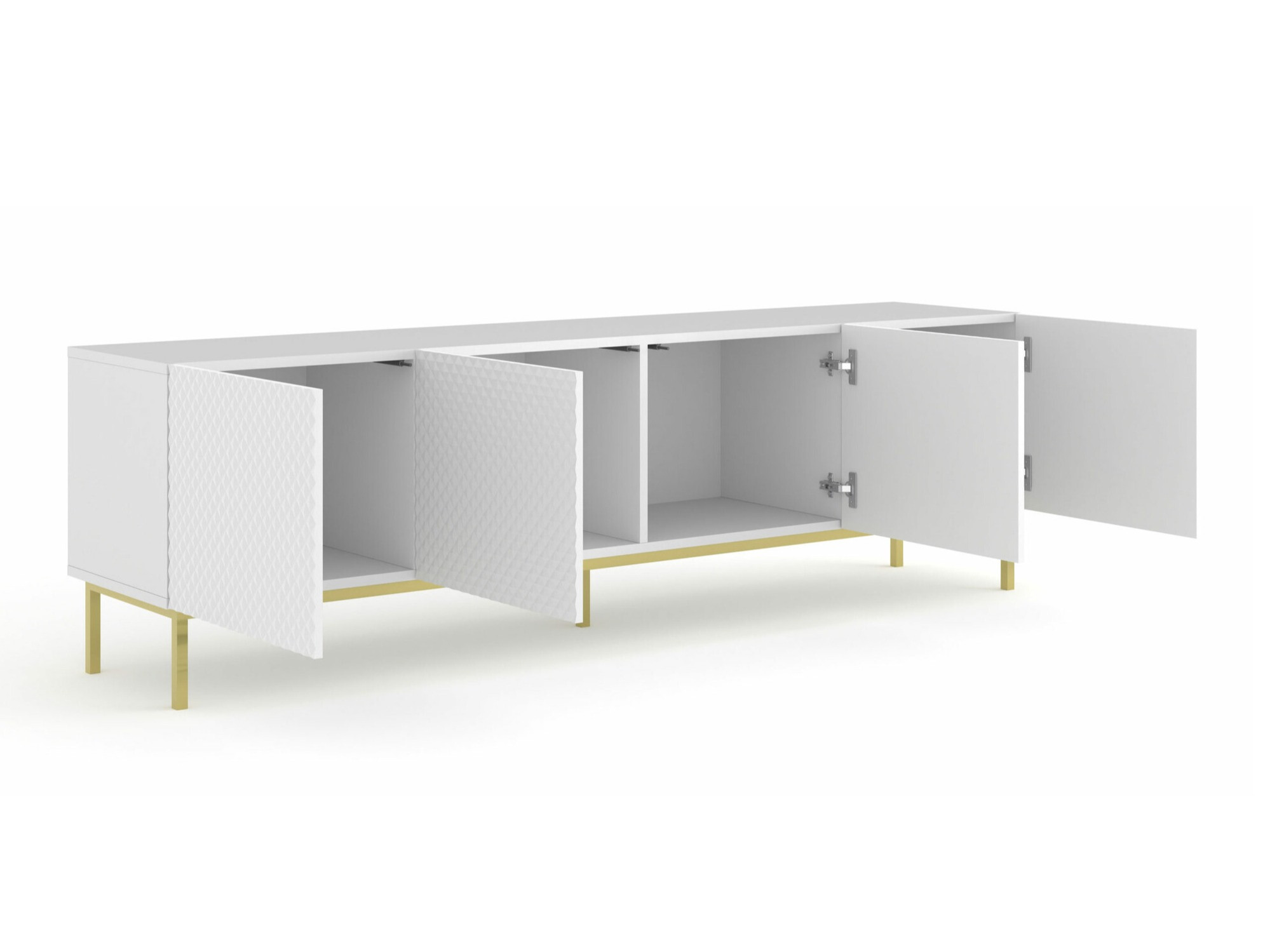 TV-alus Odelomu 100 (Valge + Läikiv valge)