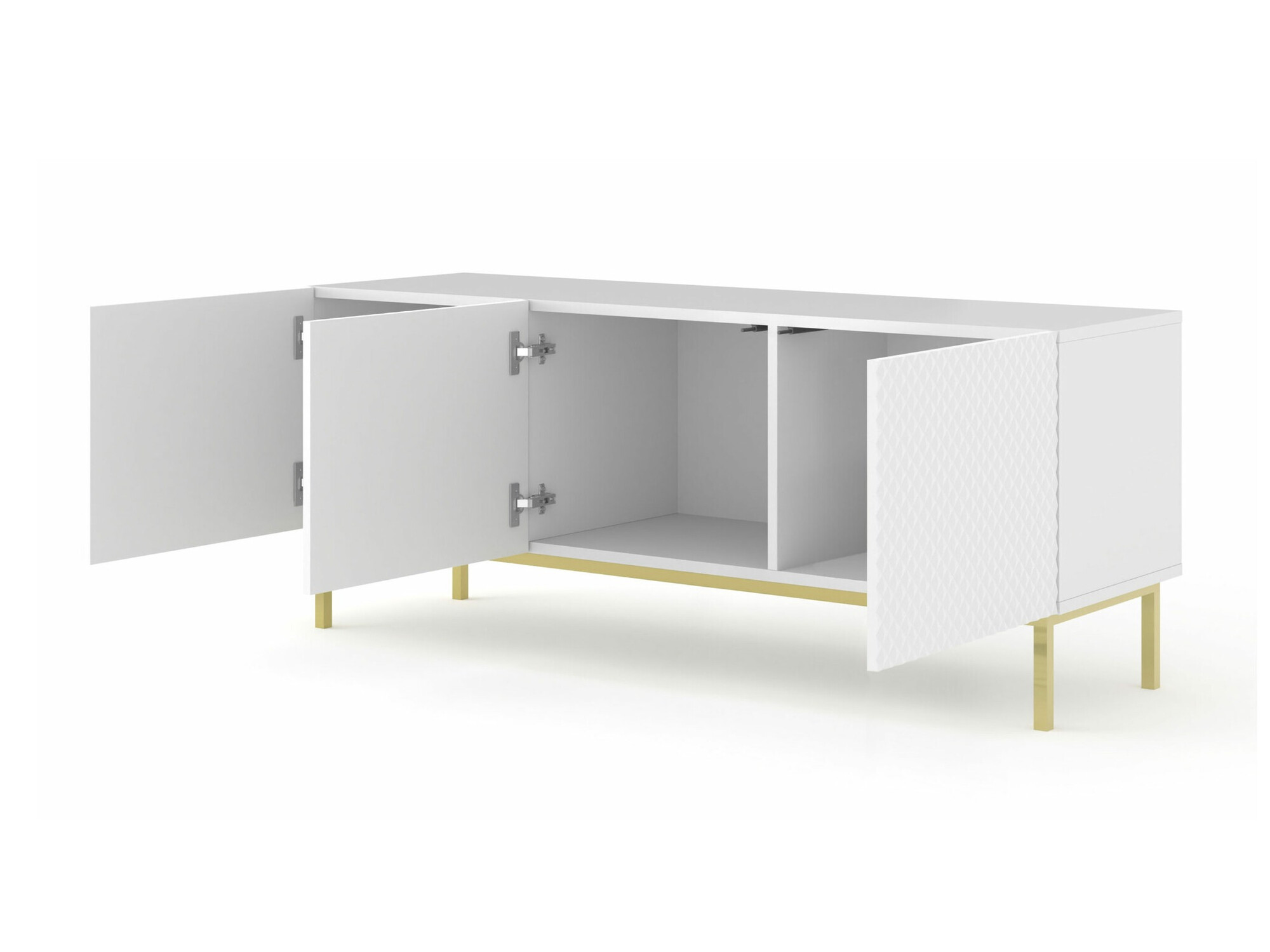 TV-alus Odelomu 101 (Valge + Läikiv valge)