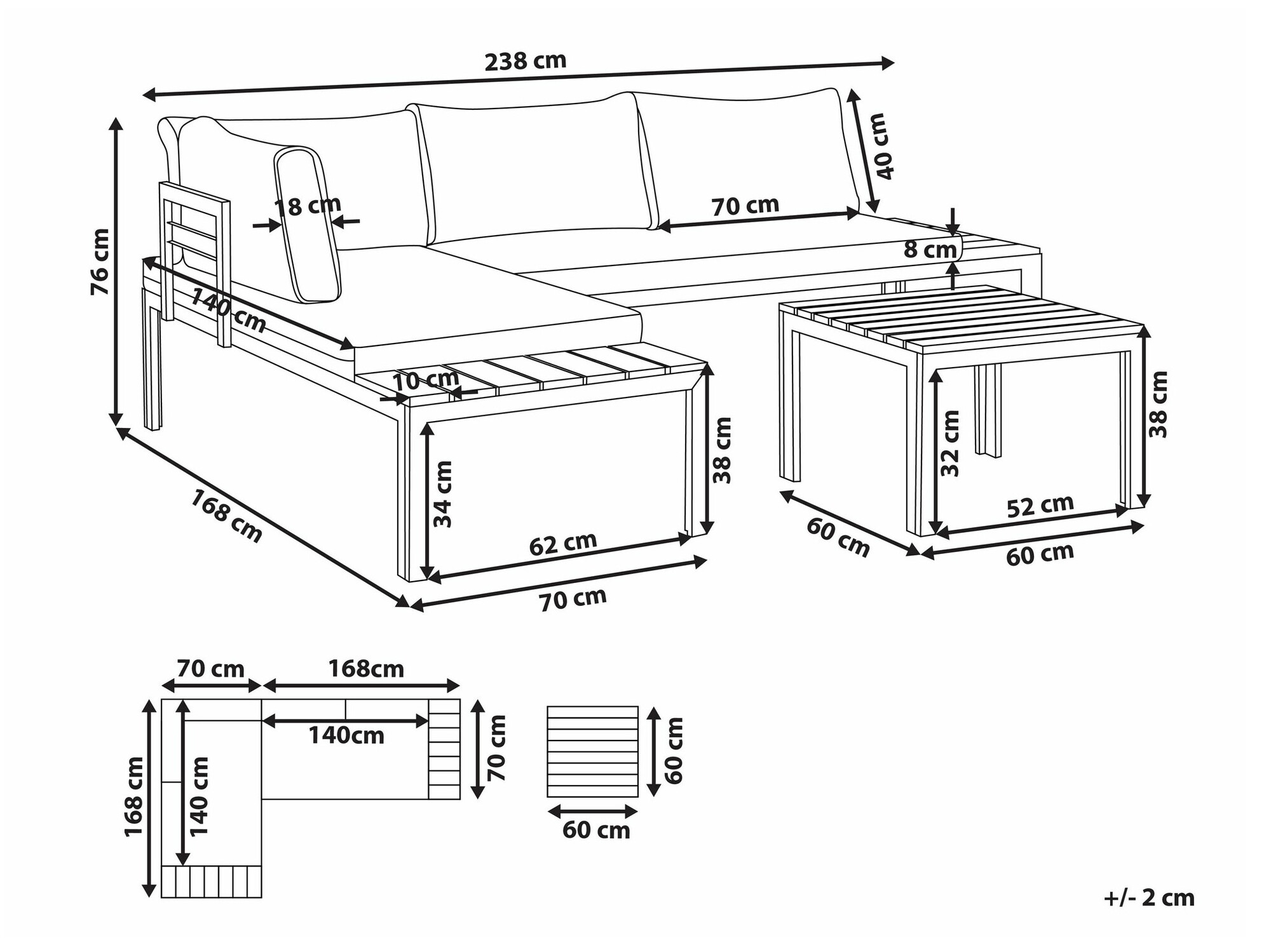 Aiamööblikomplekt Berwyn 1947